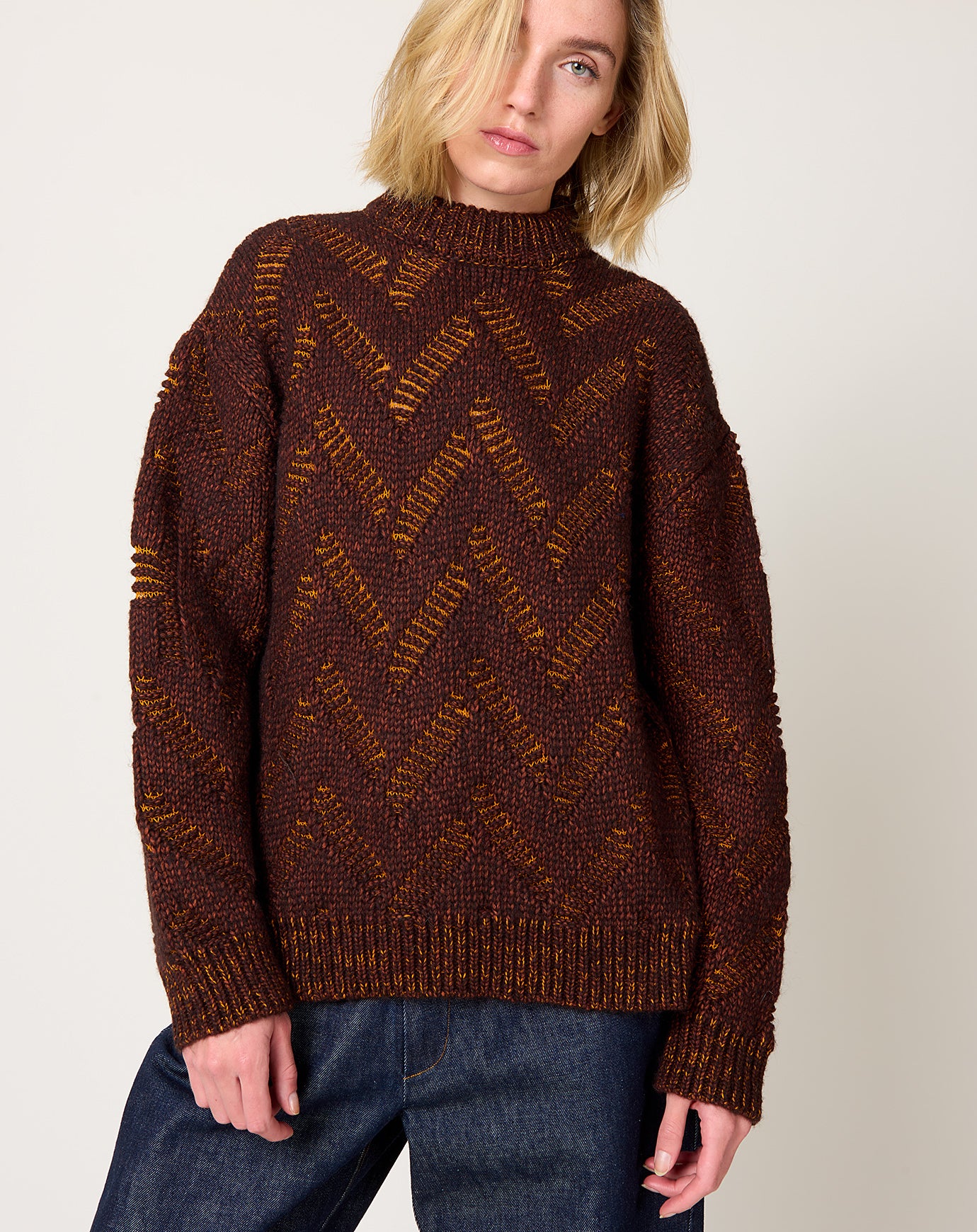 Henrik Vibskov Flat Knitted Sweater in Flat Brown