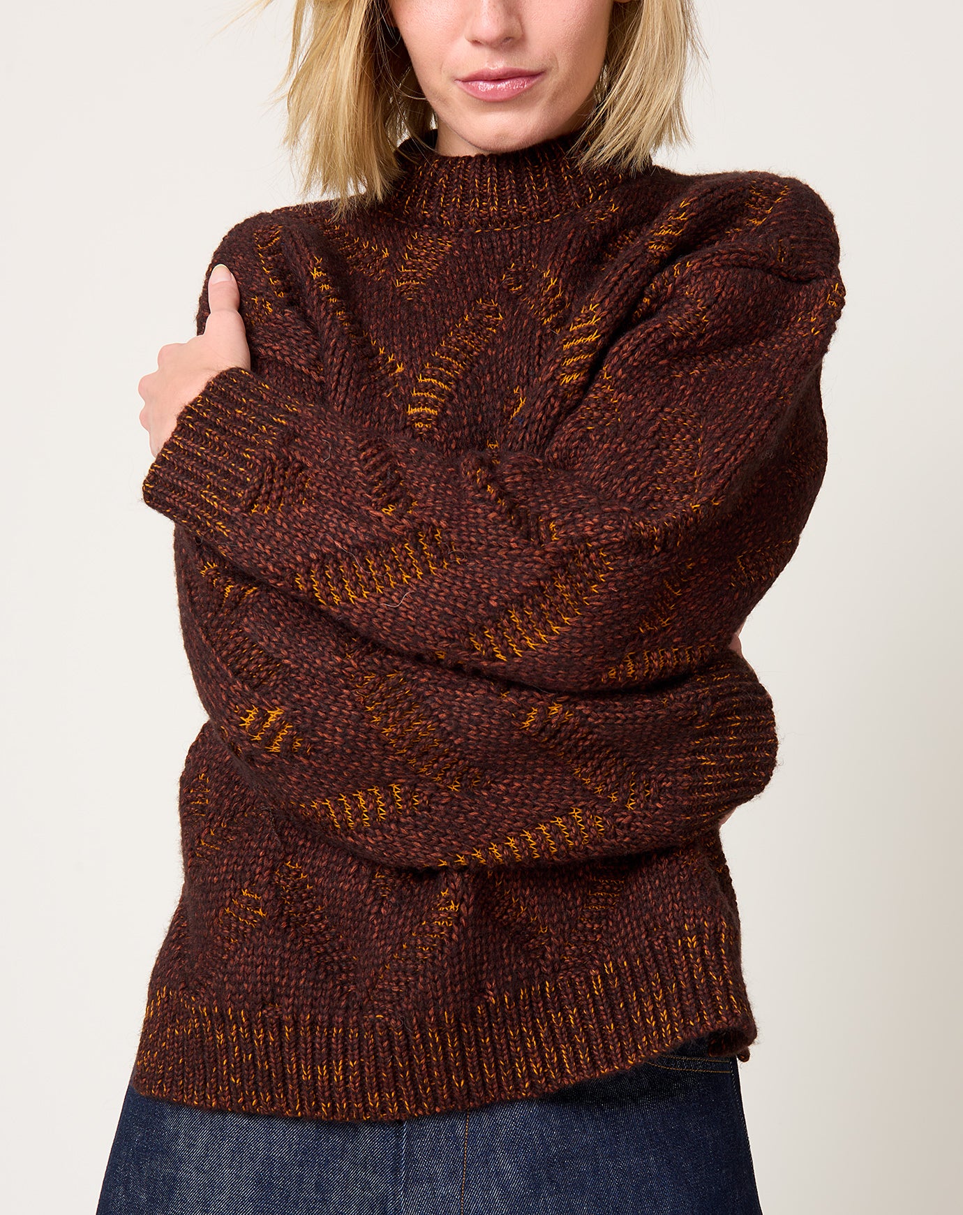 Henrik Vibskov Flat Knitted Sweater in Flat Brown