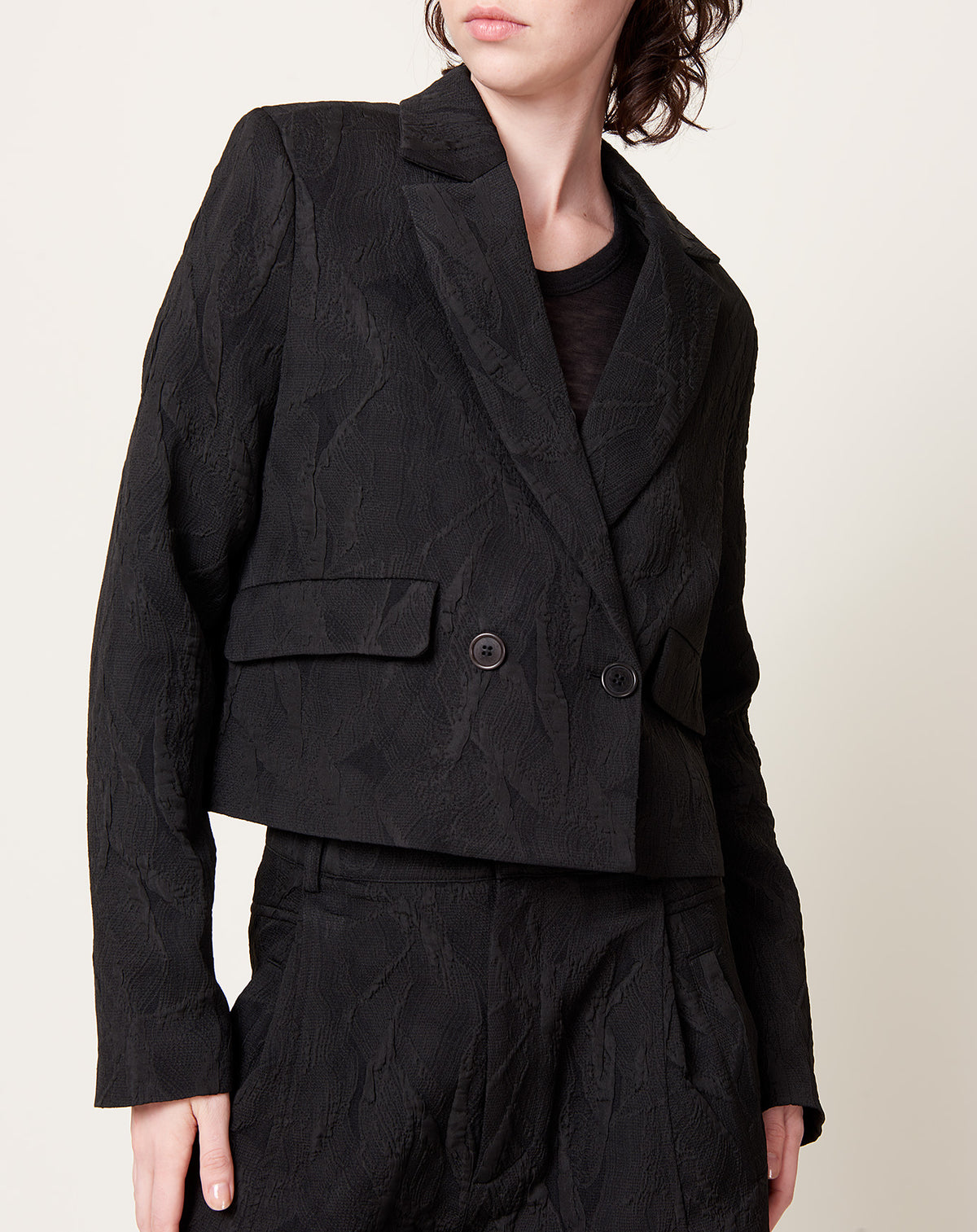 Malin Blazer in Black Shadow Lines | Henrik Vibskov | Covet + Lou 