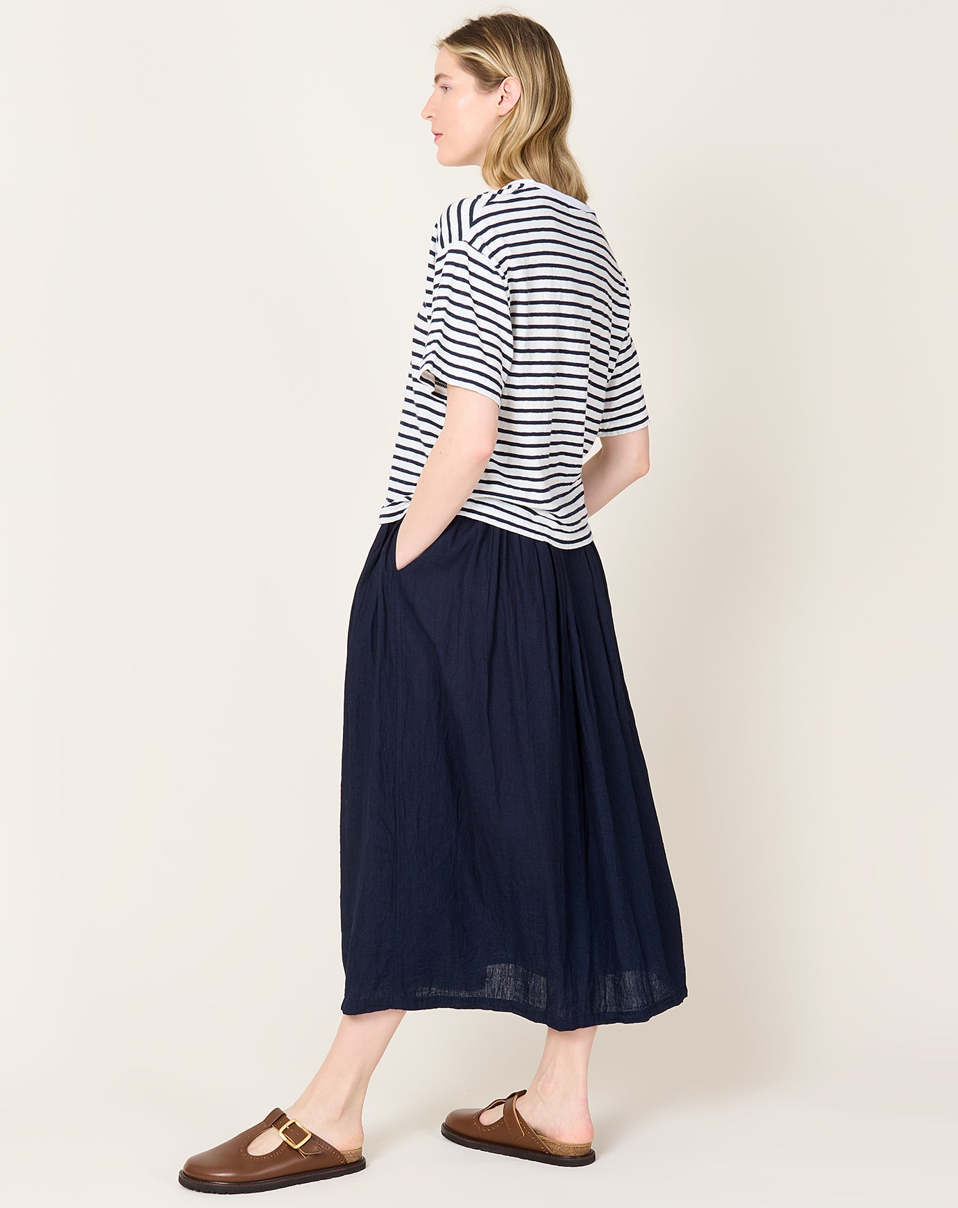 Ichi Antiquités L/C Skirt in Indigo
