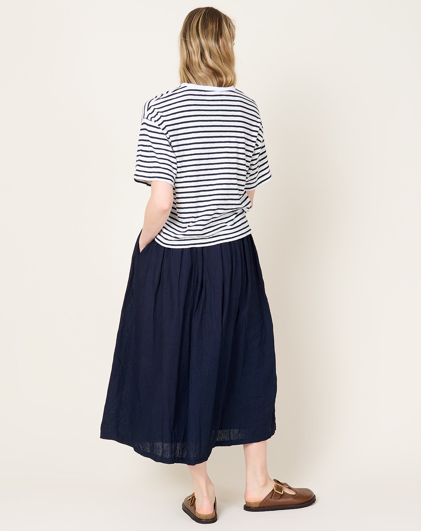 Ichi Antiquités L/C Skirt in Indigo