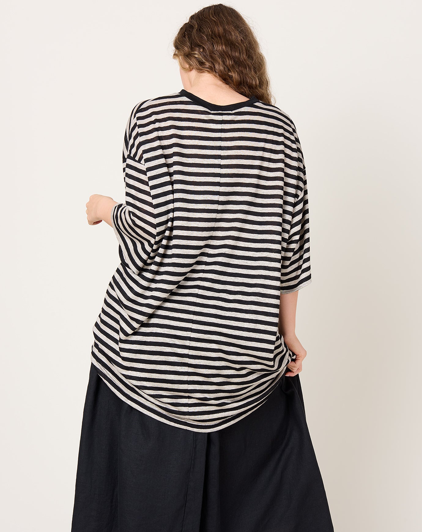Ichi Antiquités Stripe Linen Jersey Pullover