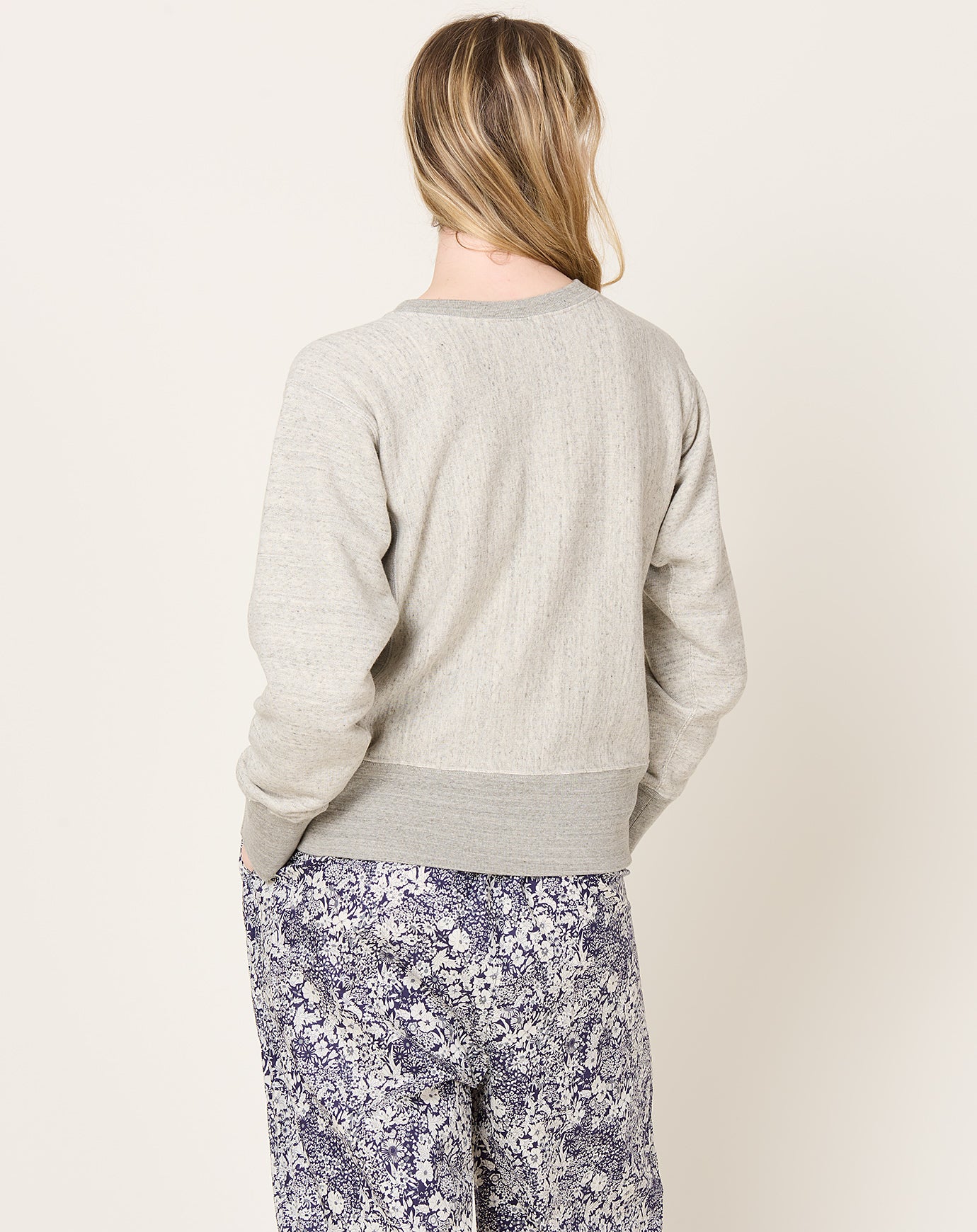 Ichi Antiquités UNDYED French Terry Pullover in Grey
