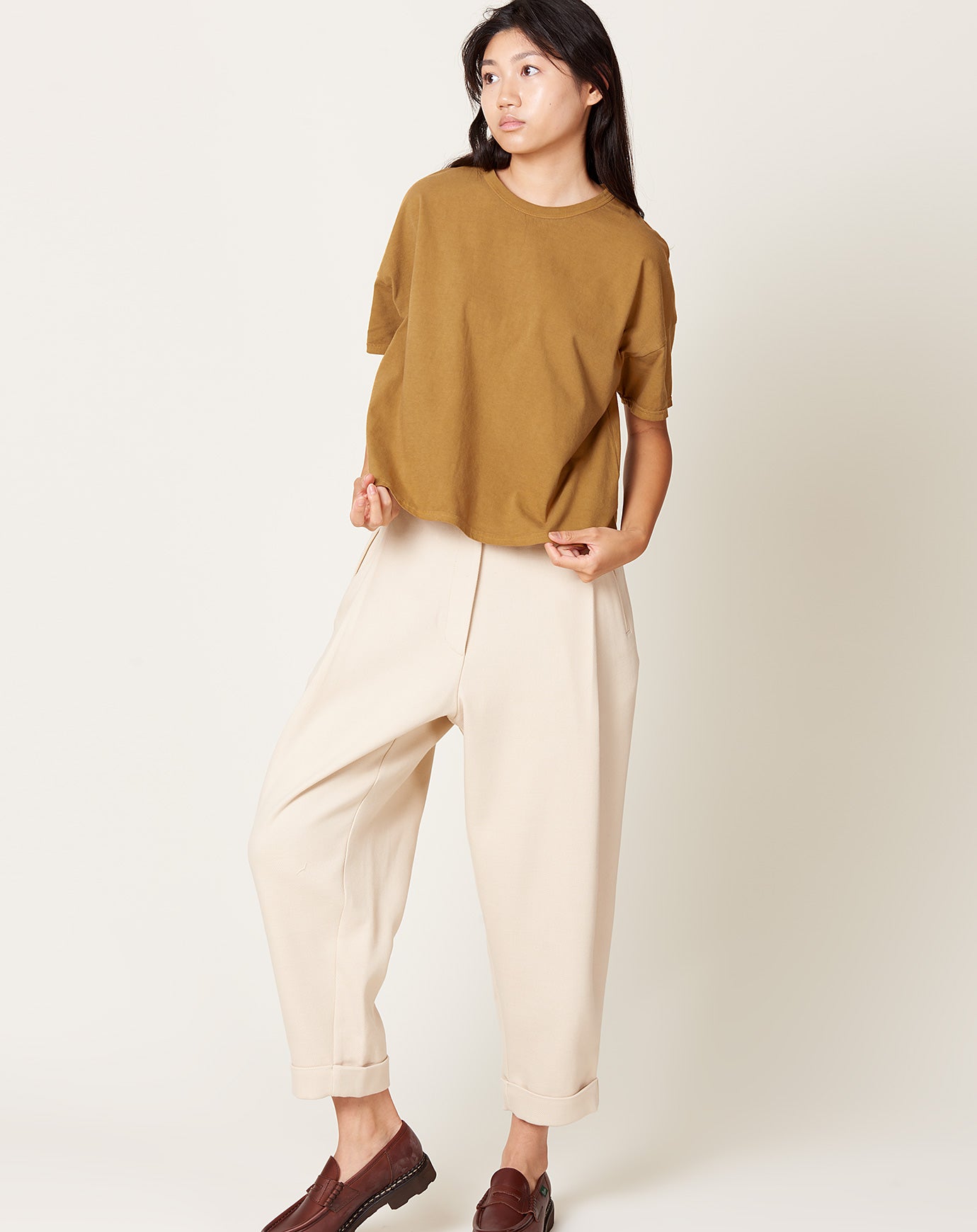 Ichi Pigment Pullover in Camel
