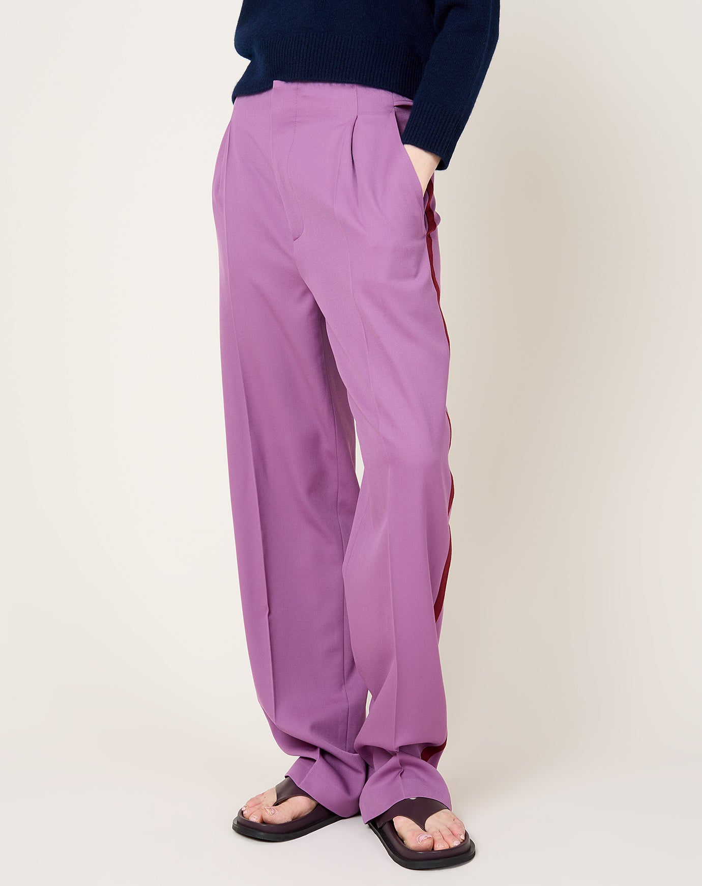 Kallmeyer Phoebe Tuxedo Trouser in Lilac