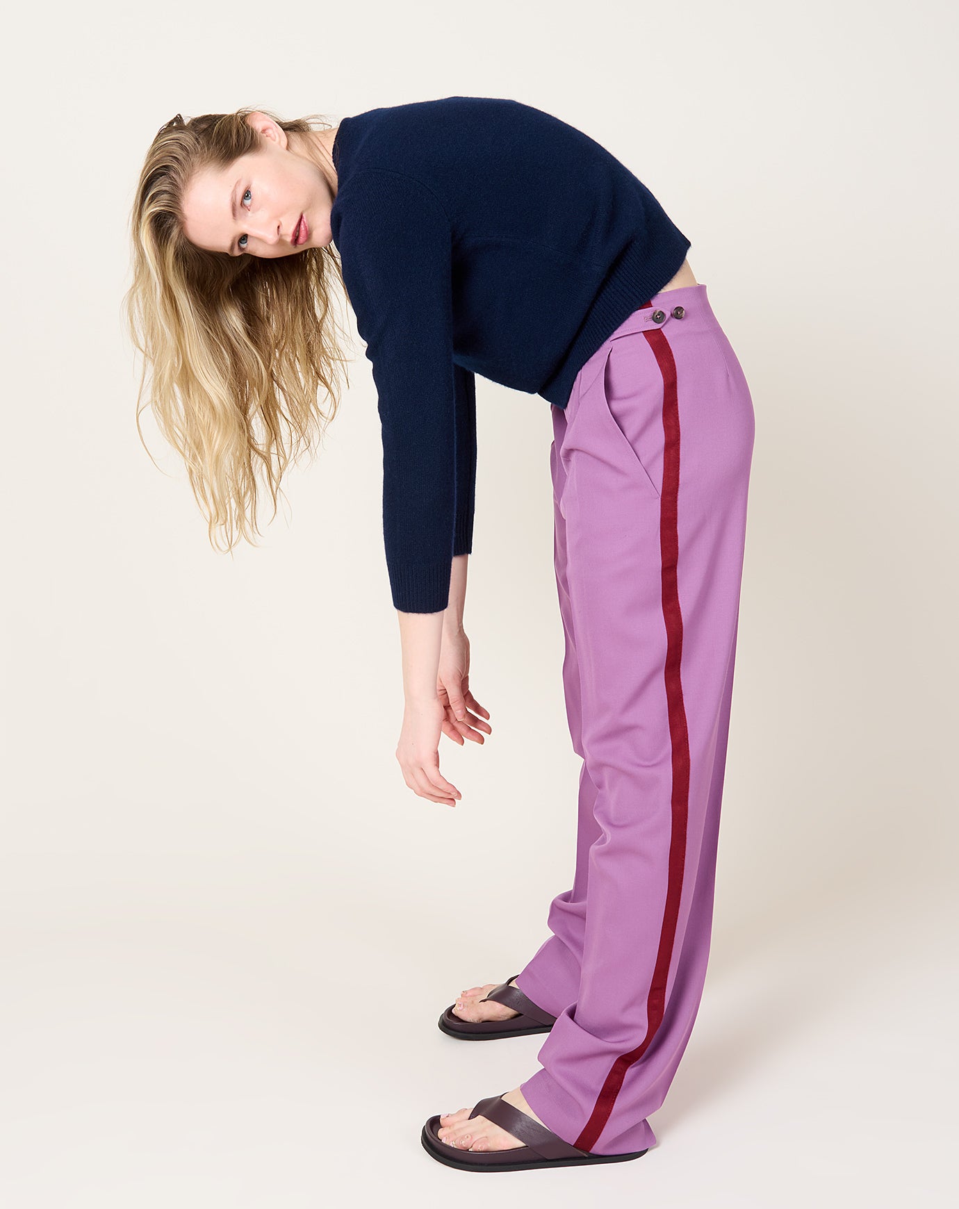 Kallmeyer Phoebe Tuxedo Trouser in Lilac