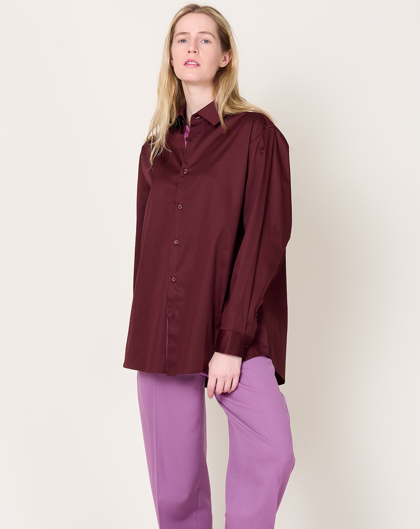 Kallmeyer Signature Button Down in Burgundy