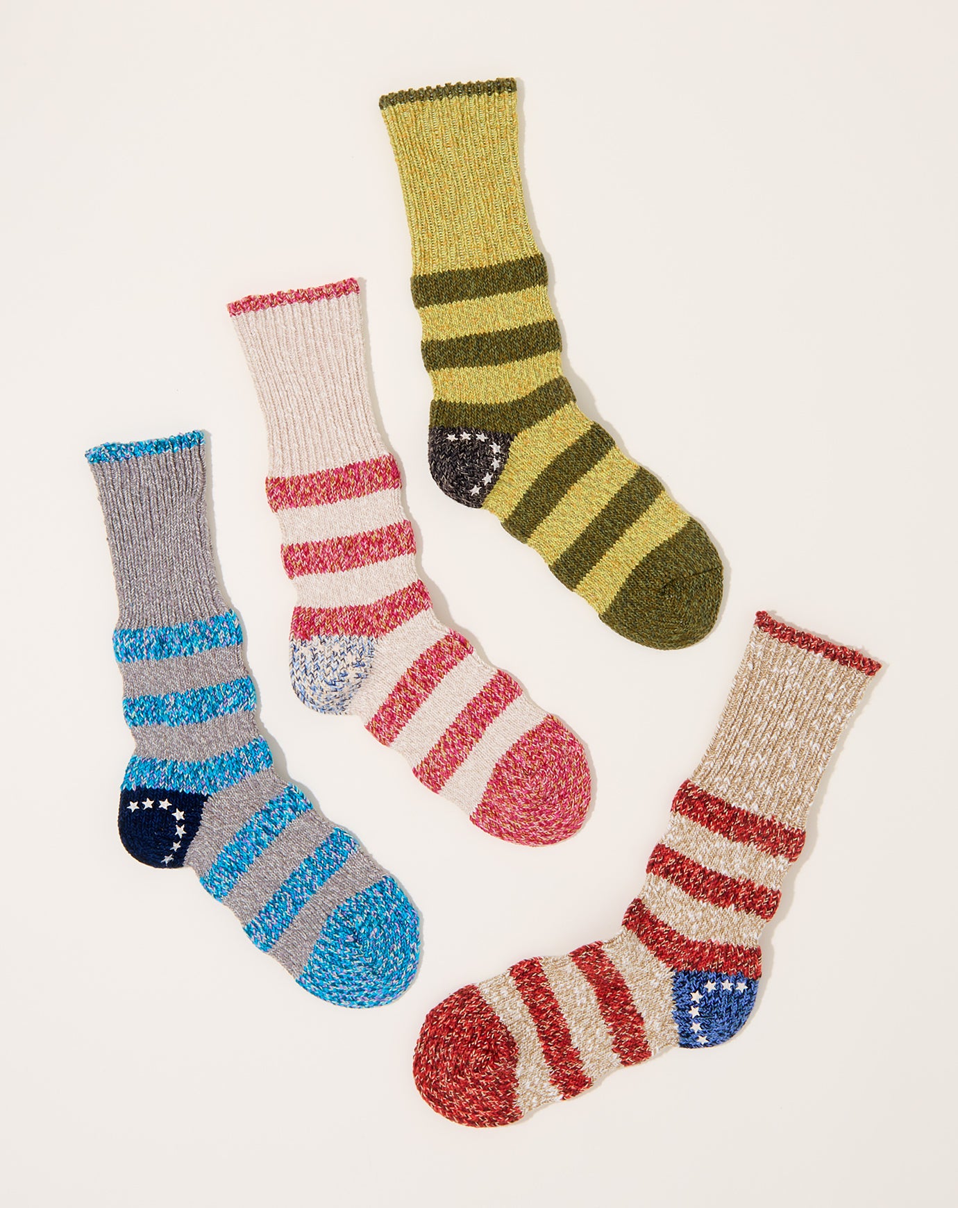 Kapital 56 Yarns Flag Stripe Socks in Pink