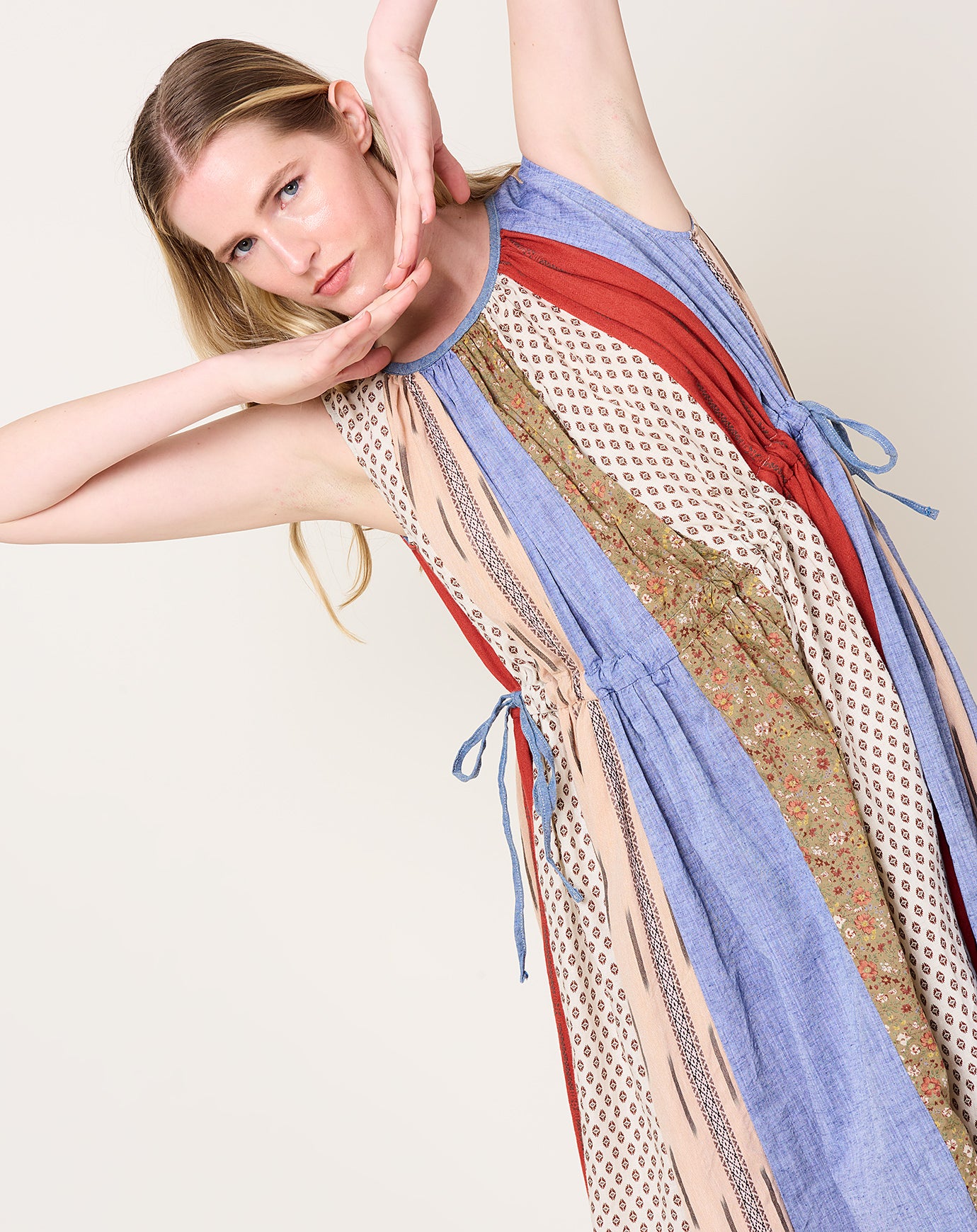 Kapital Patchwork KAHLO Dress in Tricolor