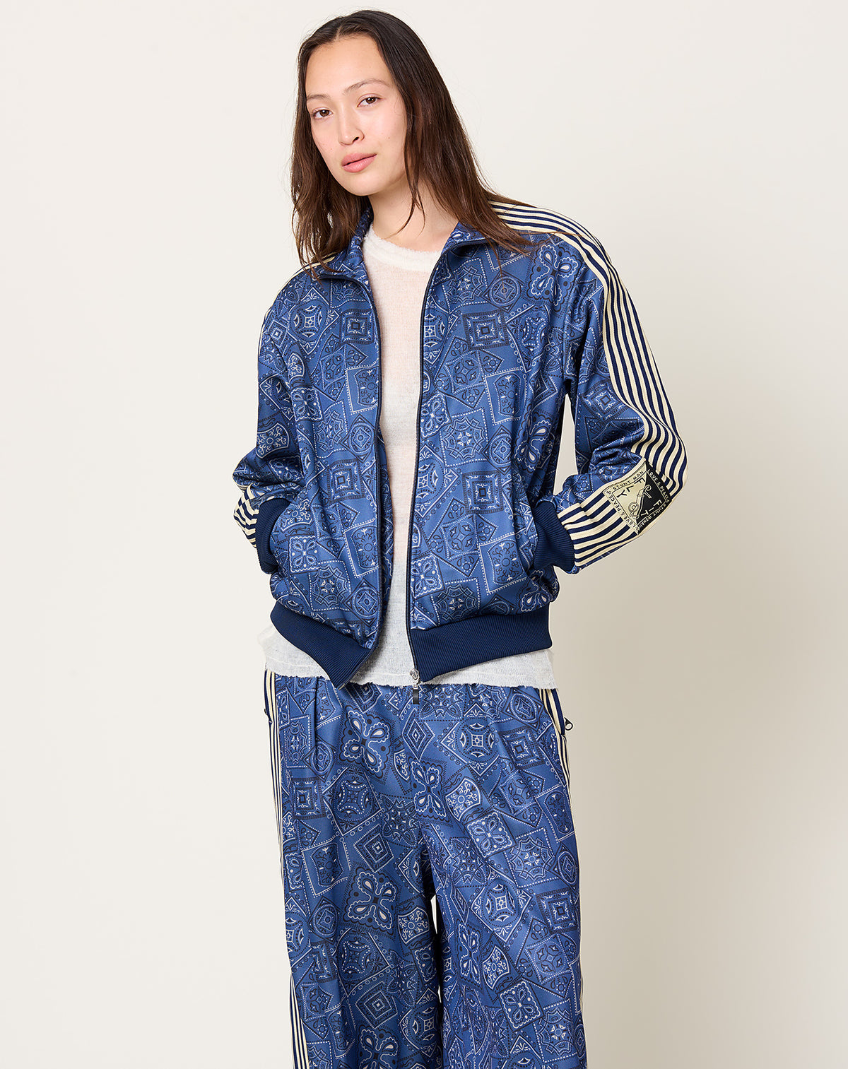 COOKIE Bandana Track JKT in Navy | Kapital | Covet + Lou | Covet + Lou