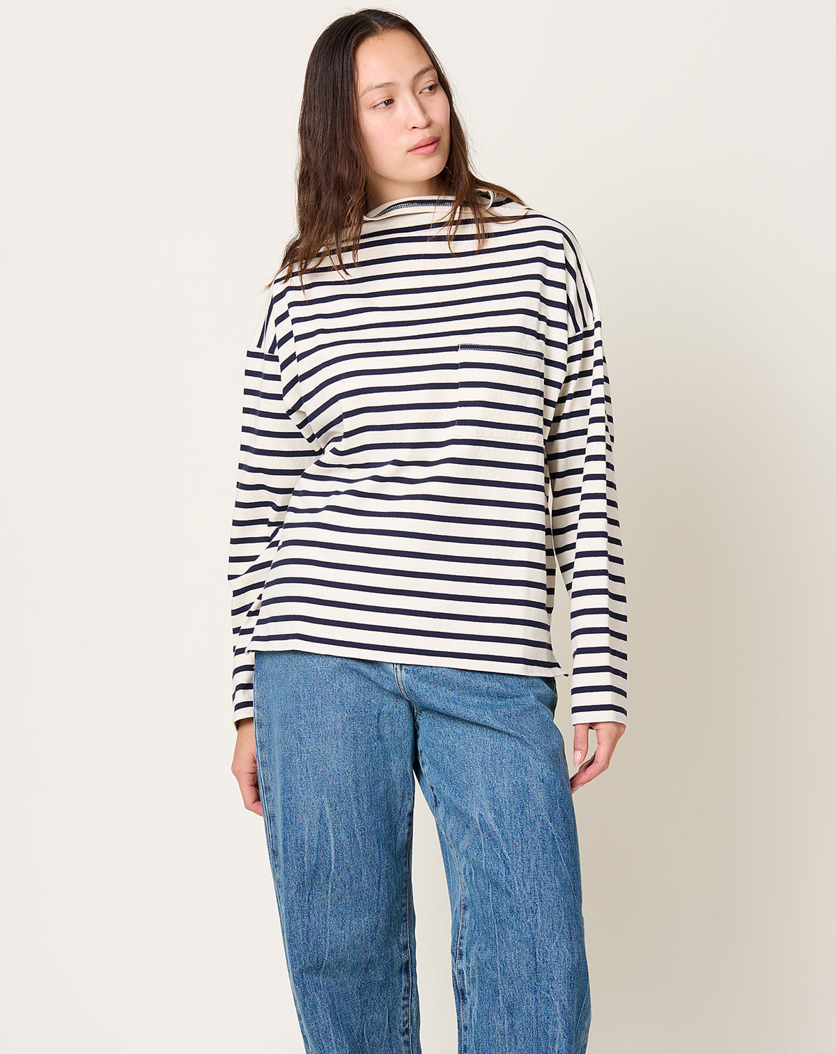 Stripe Jersey GANDHI Longsleeve T-shirt | Kapital | Covet + Lou 
