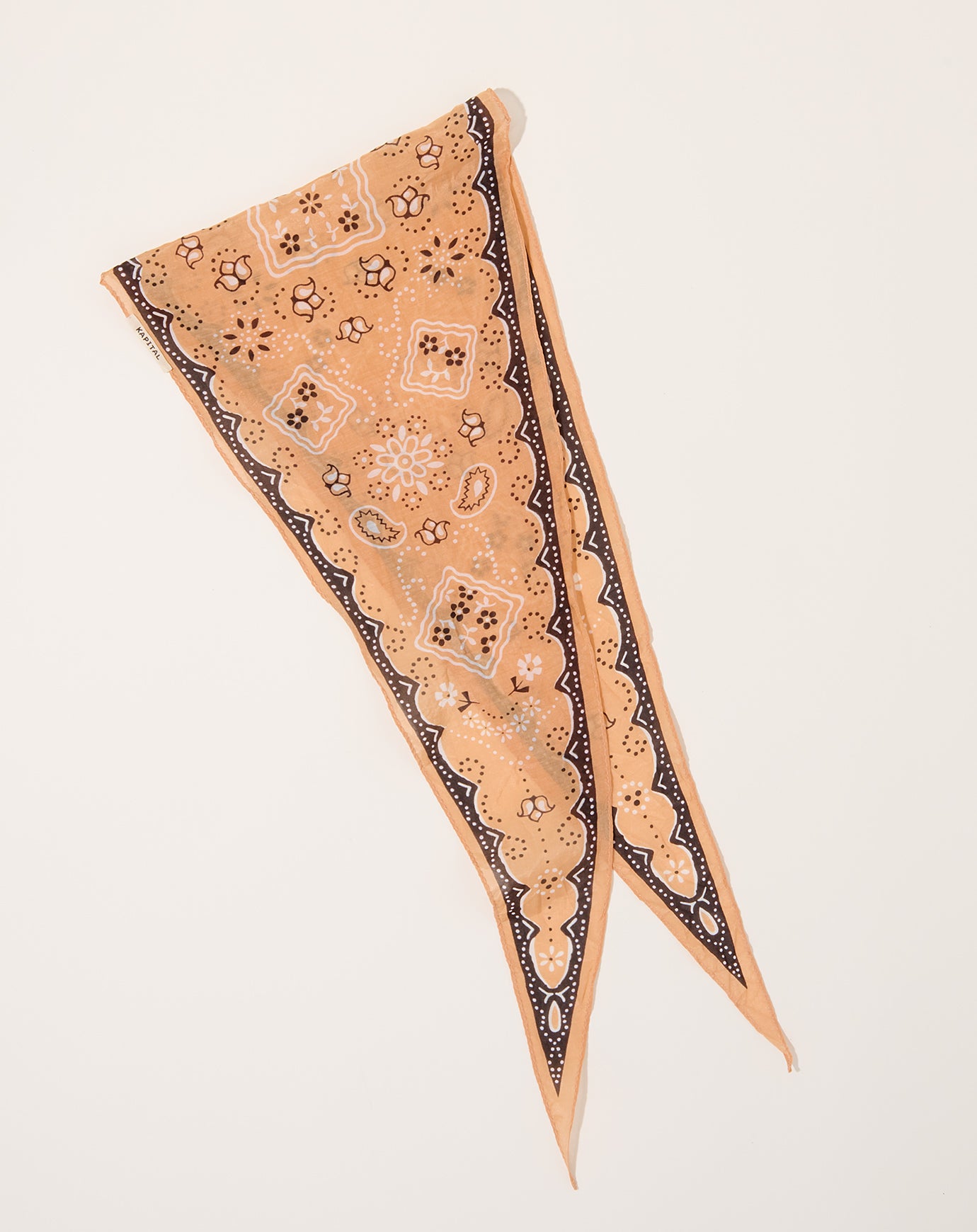 Kapital WASHER Silk Neckerchief (COOKIE) in Orange