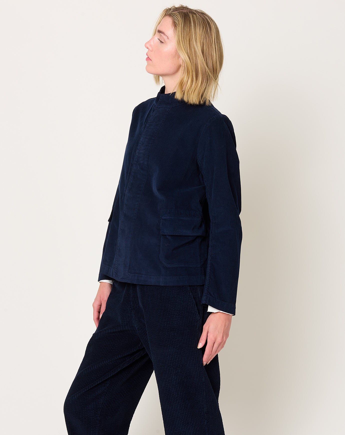 Labo.Art Pinolo Fine Wale Corduroy Jacket in Atlantic