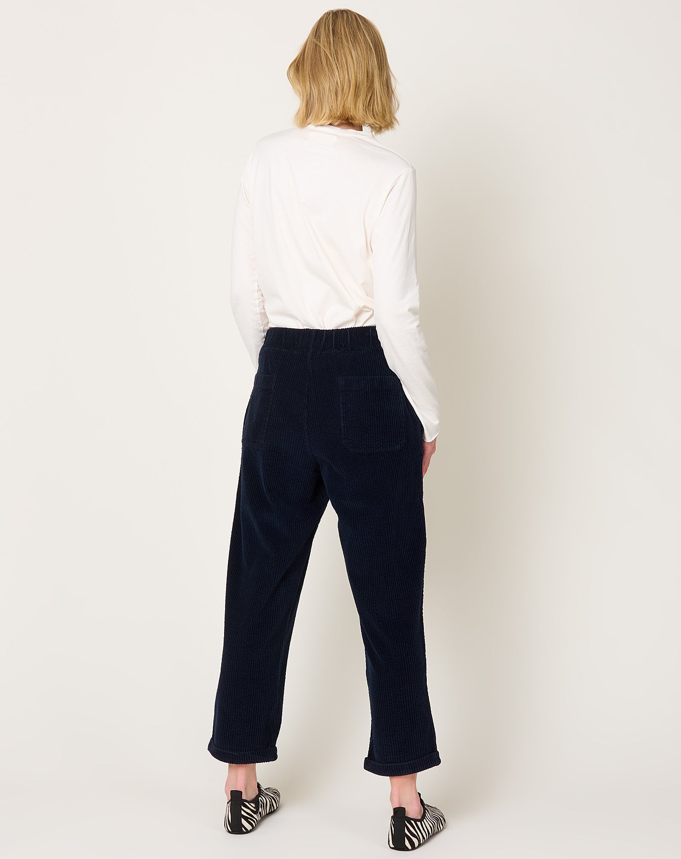 Labo.Art Paride Fine Wale Corduroy Pant in Atlantic