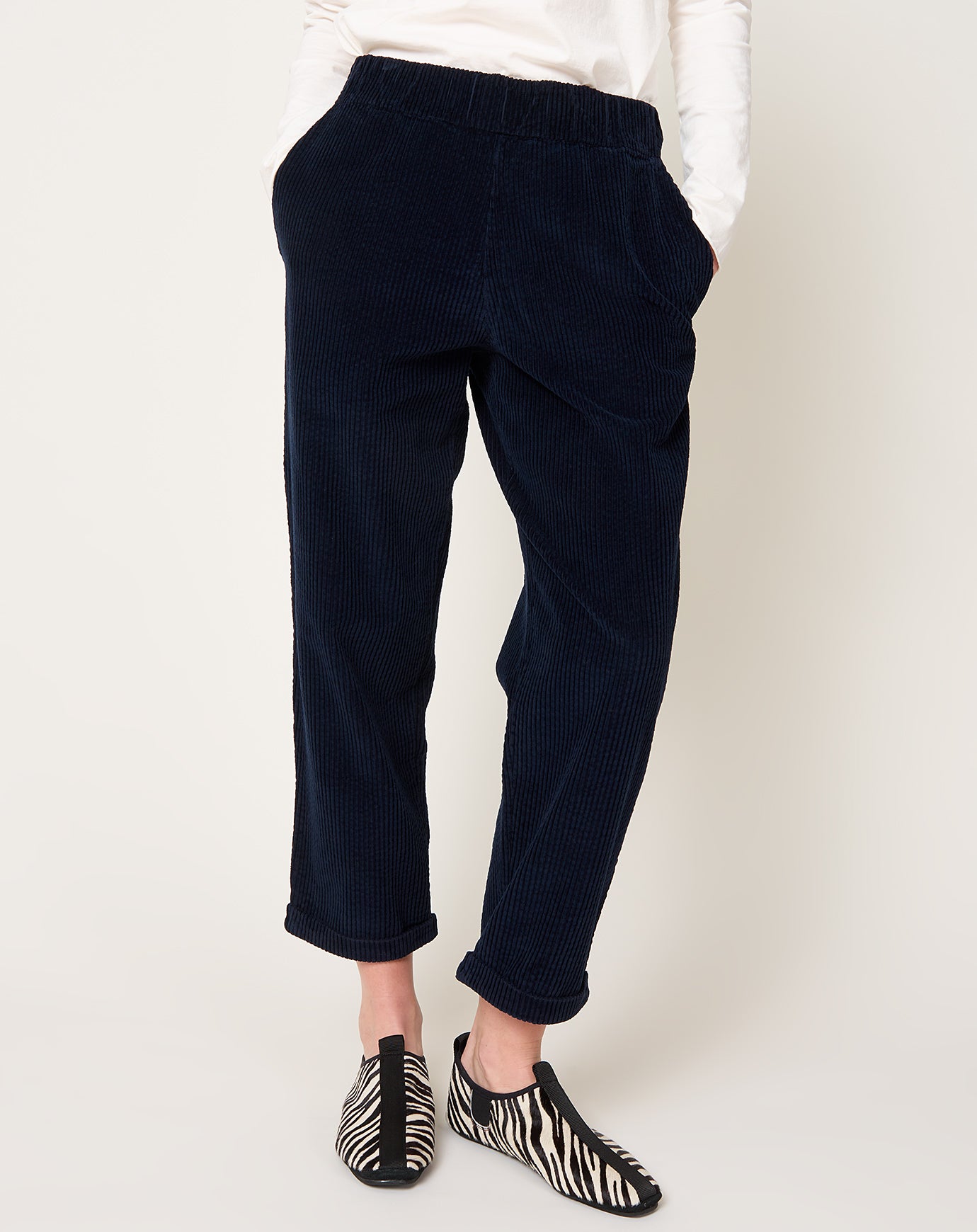 Labo.Art Paride Fine Wale Corduroy Pant in Atlantic