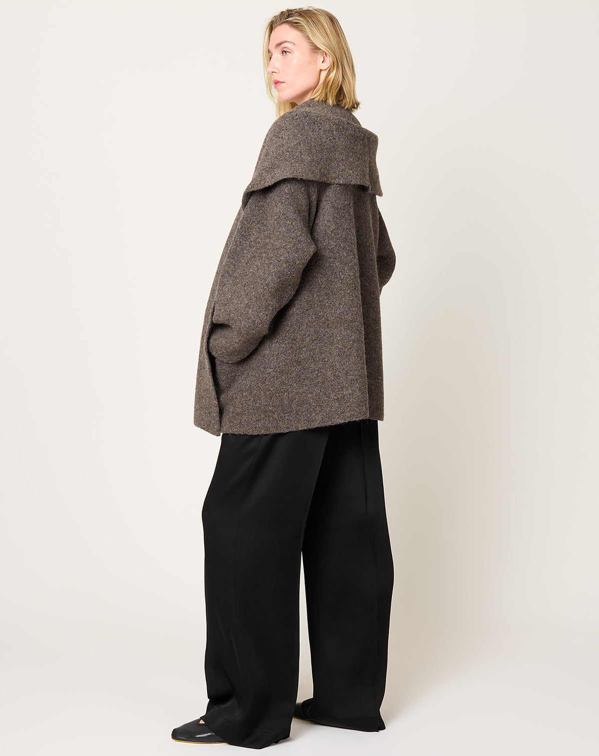 Double Face Coat in Blackened | Lauren Manoogian | Covet + Lou 