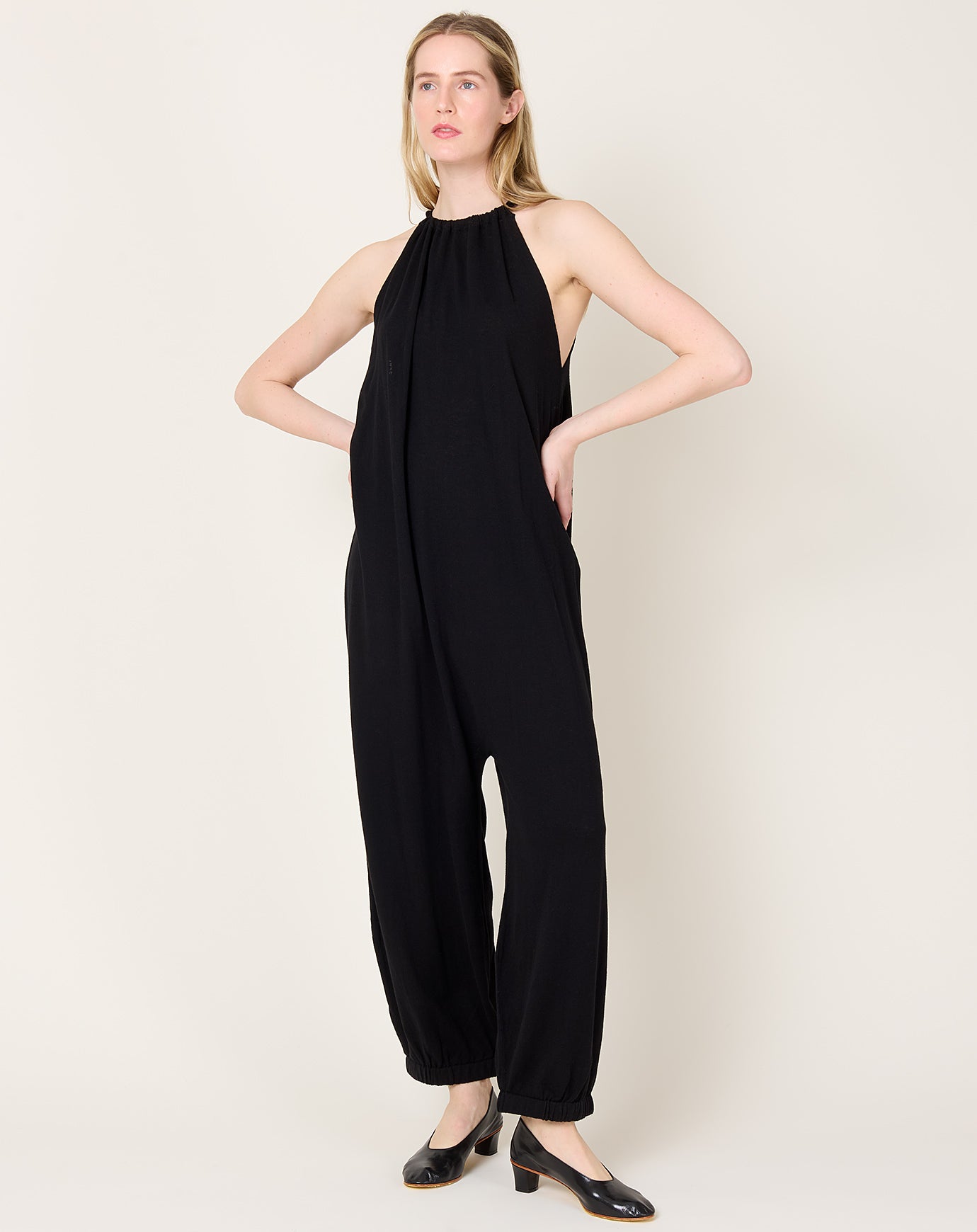 Lauren Manoogian Gather Jumpsuit in Black