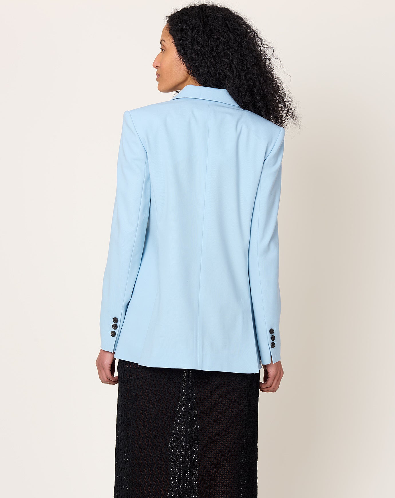 Maria McManus Billet Double Breasted Blazer in Sky Blue
