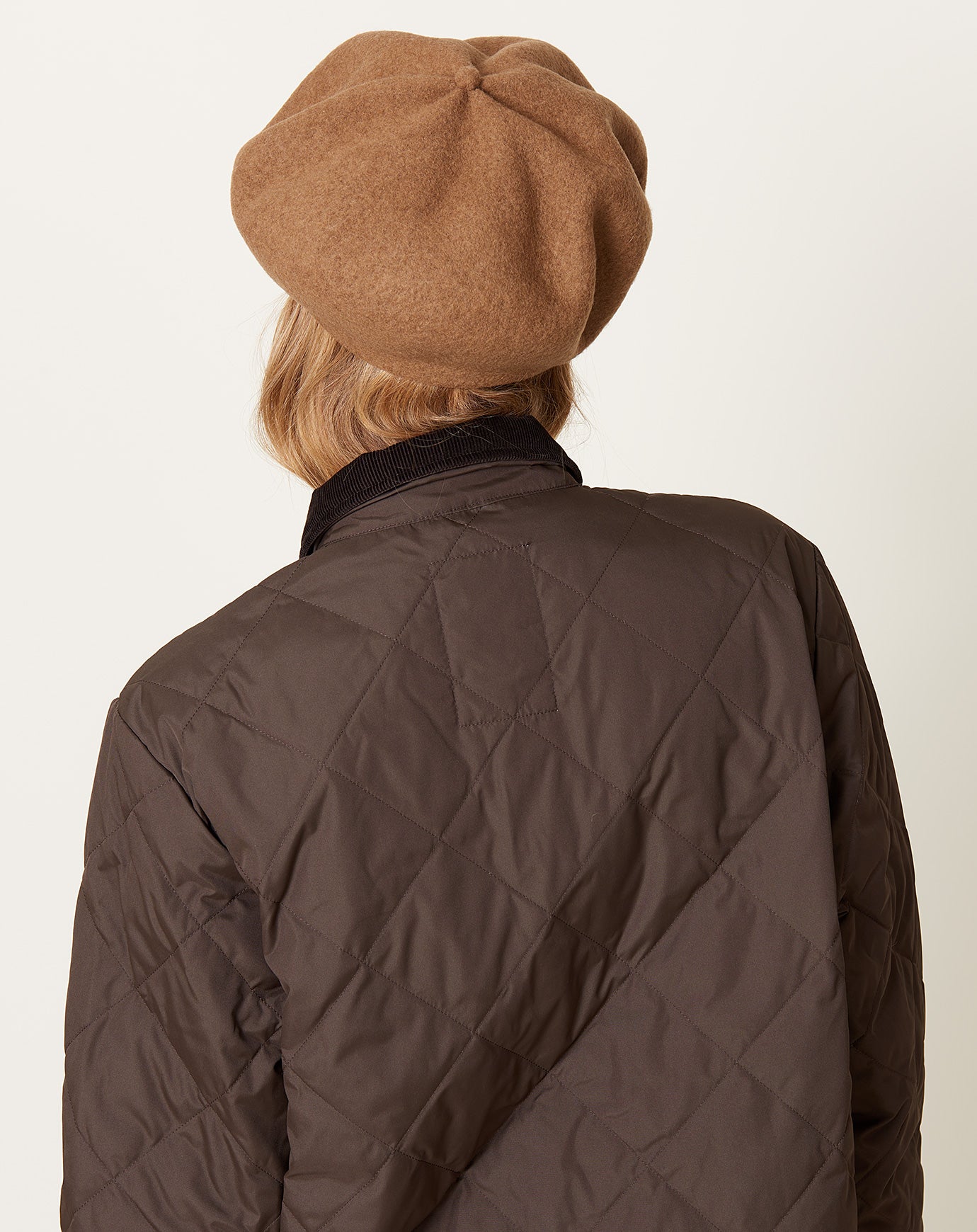 Mature Ha Big Gather Top Beret in Mocha