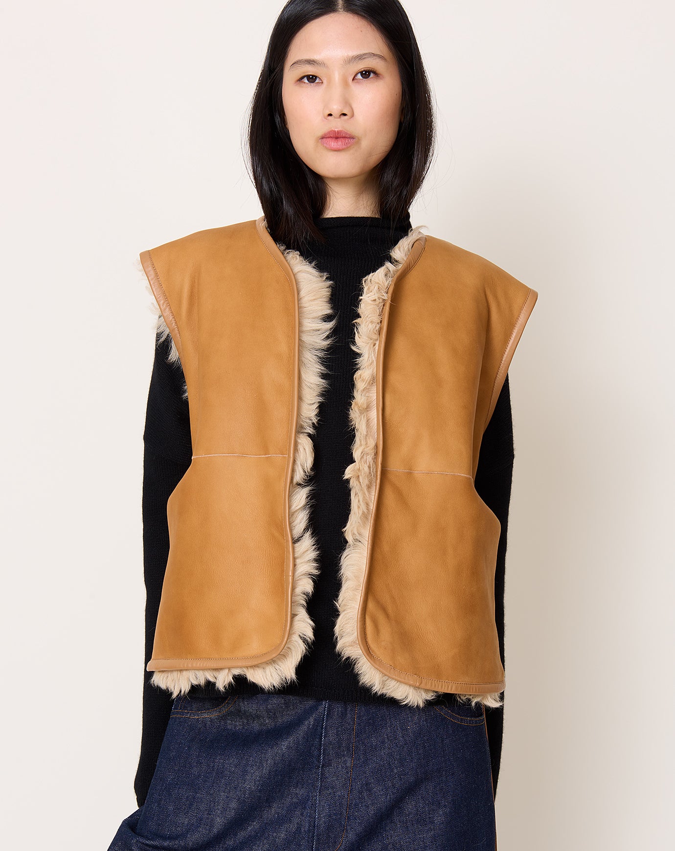 Milena Silvano Transition Vest in Oat