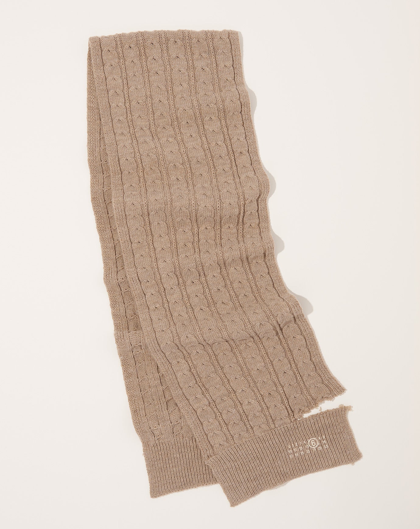 MM6 Cable Scarf in Beige