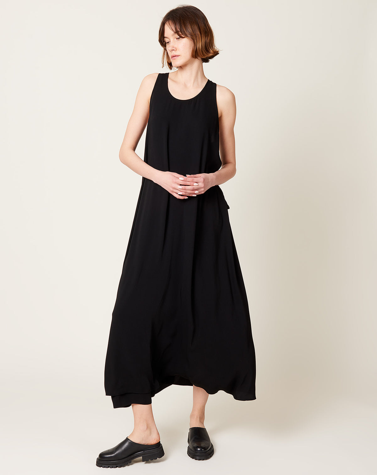 Racerback Wrap Maxi Dress in Black | MM6 | Covet + Lou