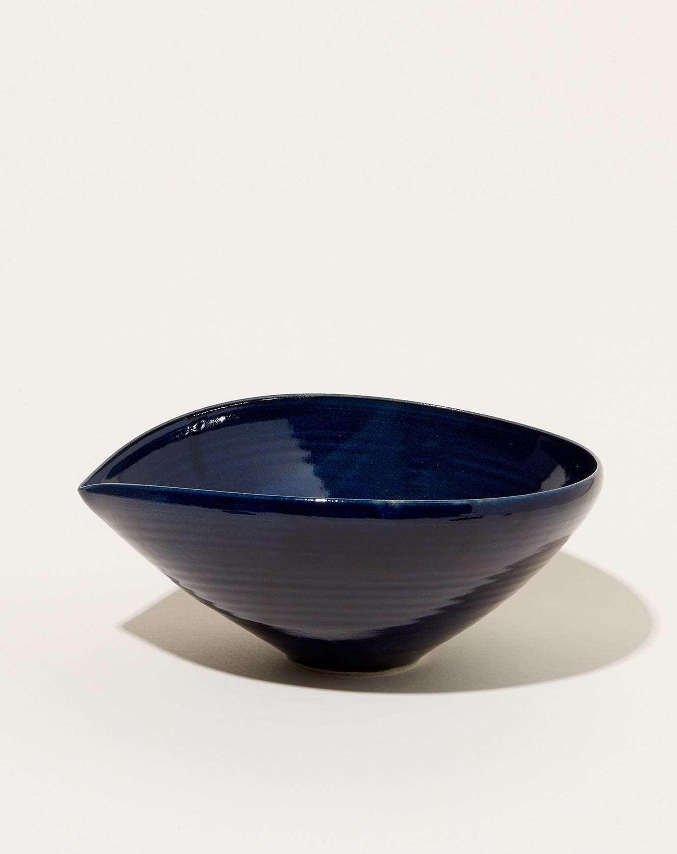 Monohanako Extra Large Almond Bowl in Dark Blue