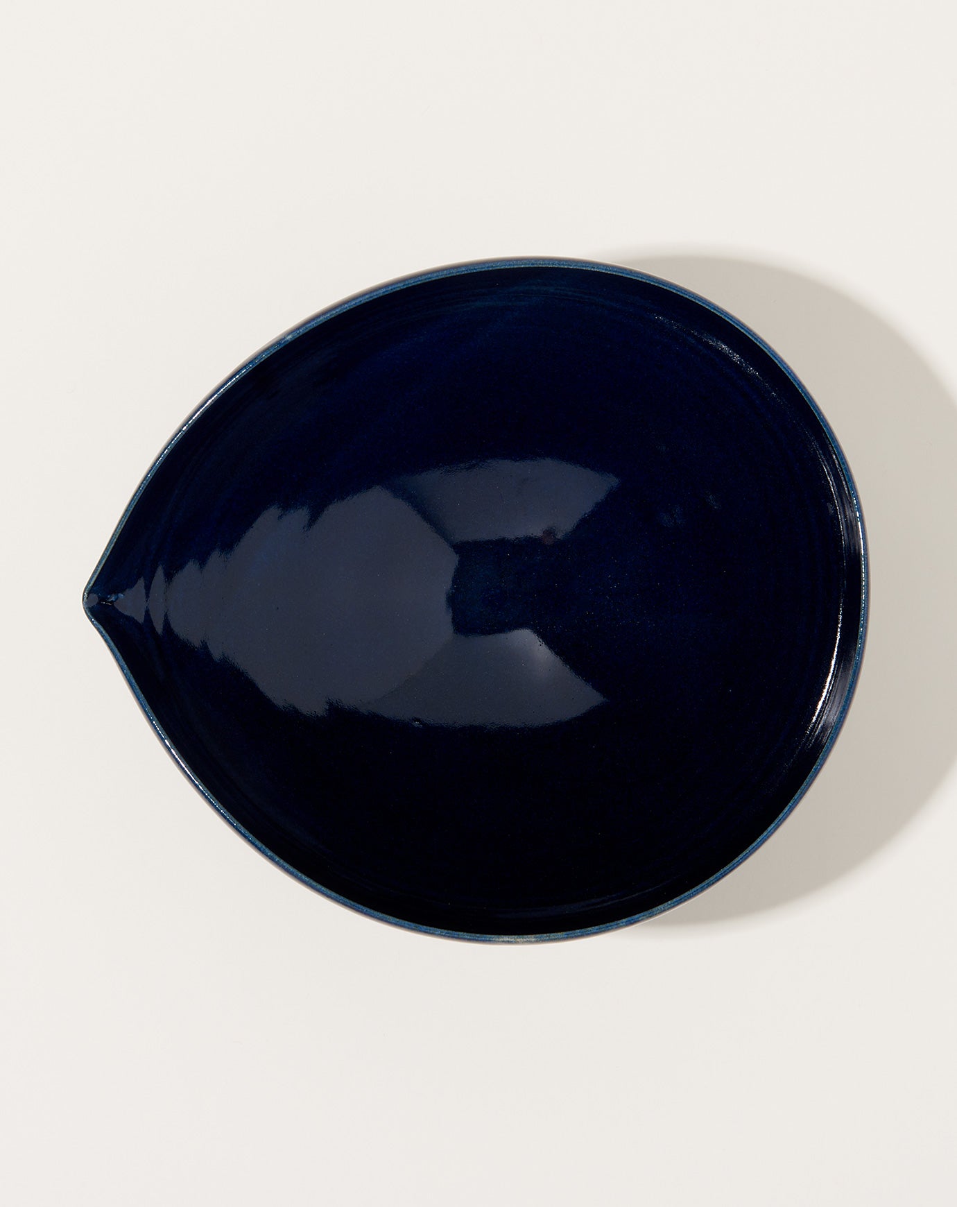 Monohanako Extra Large Almond Bowl in Dark Blue
