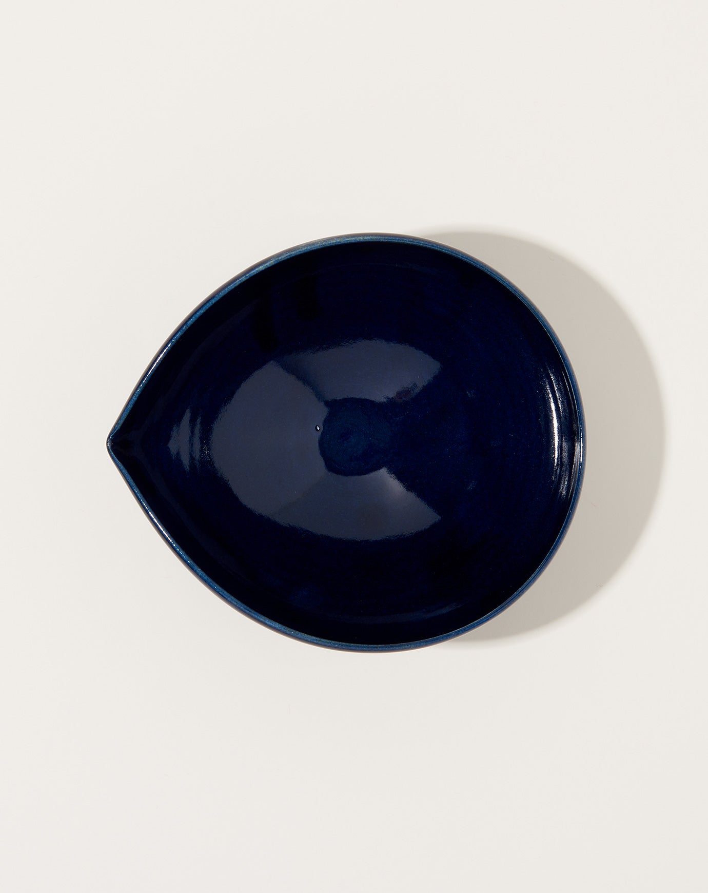 Monohanako Large Almond Bowl in Dark Blue