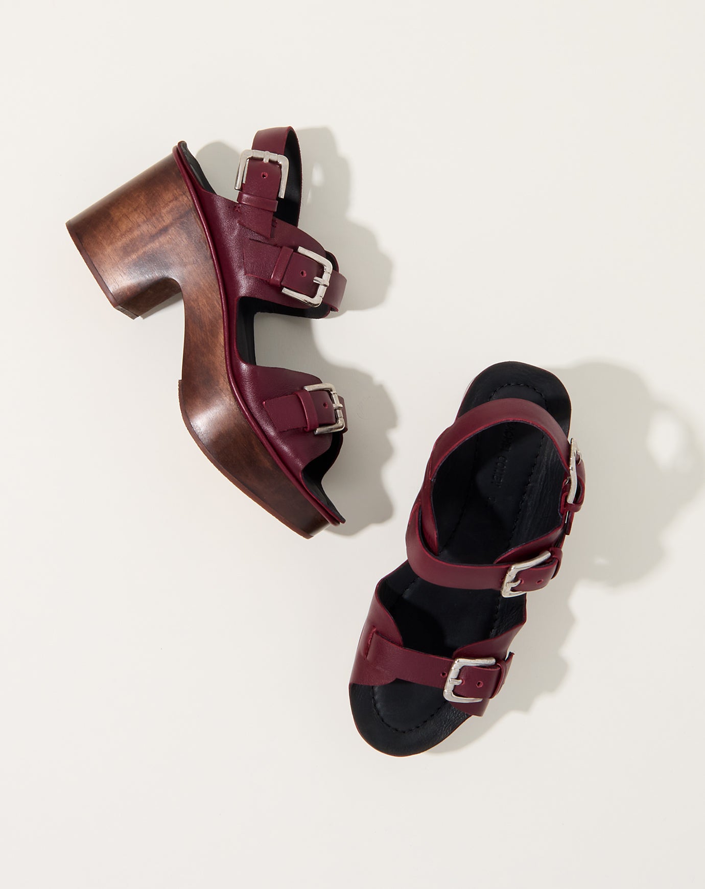 Rachel Comey Richi Sandal Clog in Scarlet