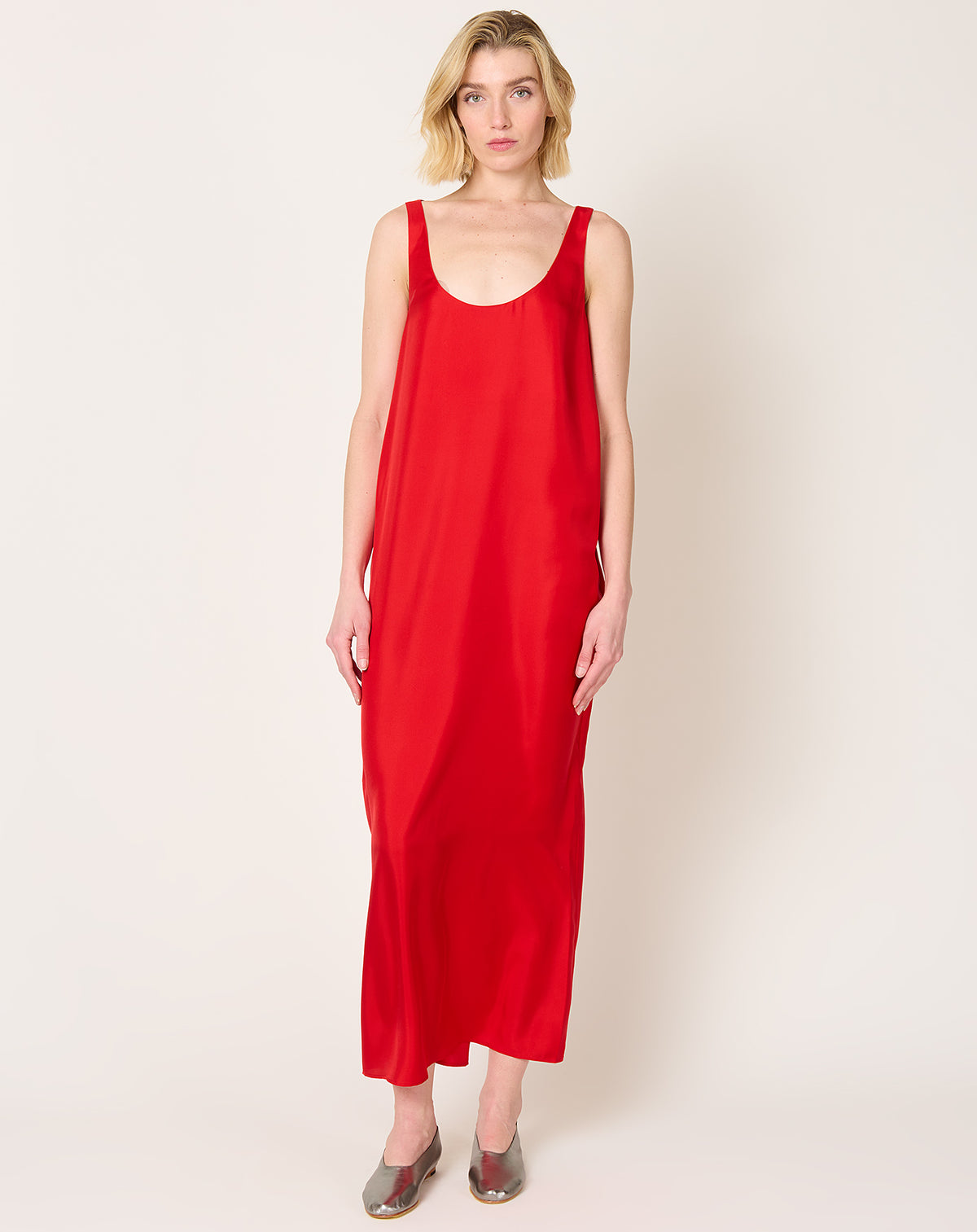 silk laundry scoop neck dress Silk Laundry SCOOP NECK DRESS - GERANIUM
