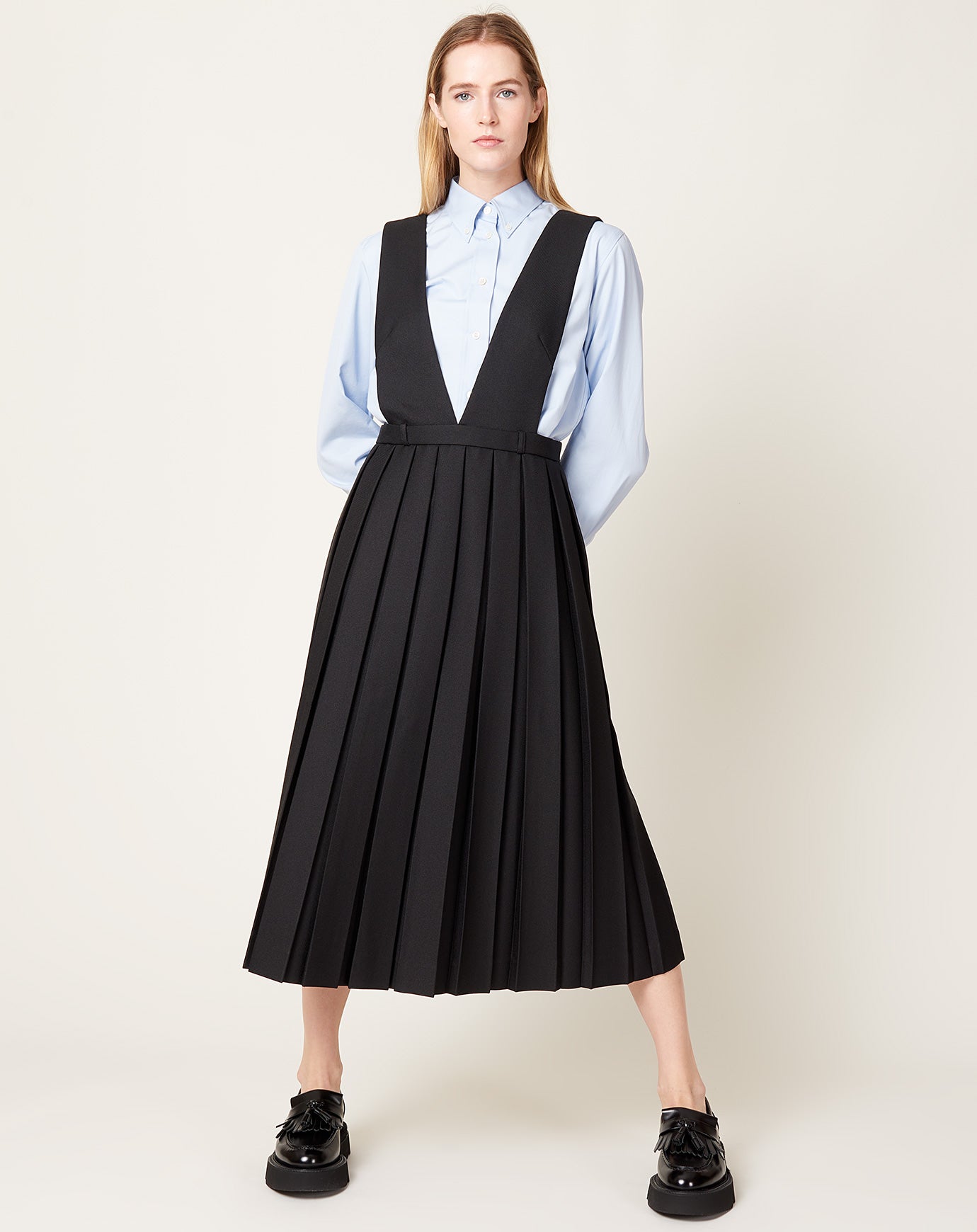Sandy Liang Odeon Pinafore in Black