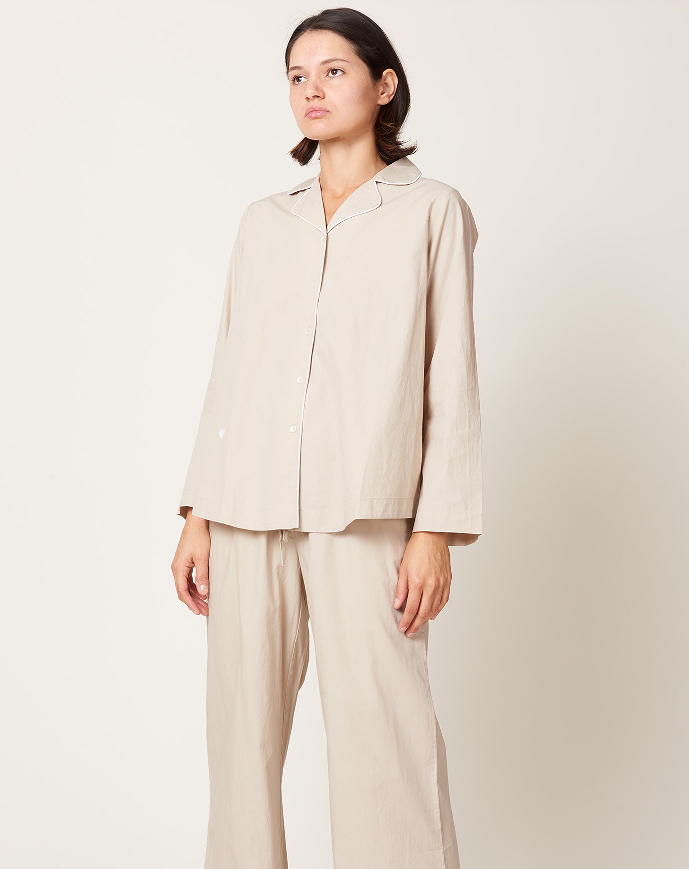 Skall Studio Pyjamas Shirt in Light Grey