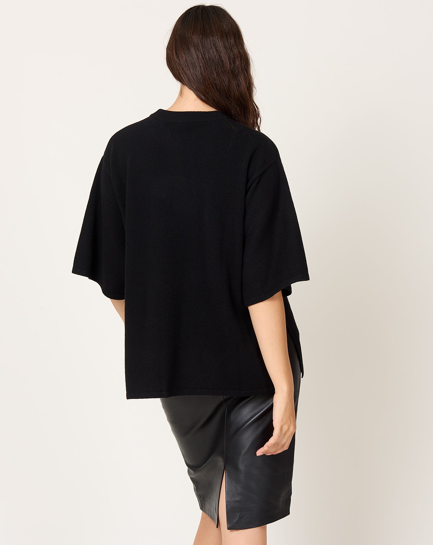St. Agni Cashmere Copain Tee in Black