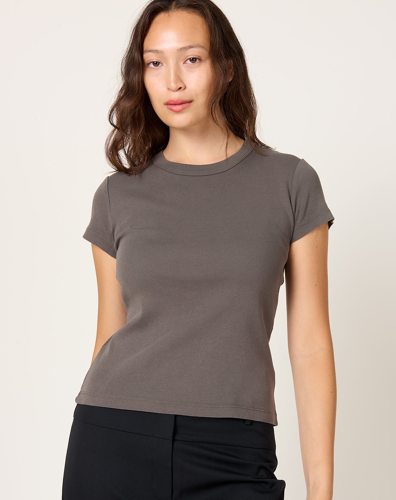 St. Agni Organic Cotton Baby Tee in Khaki