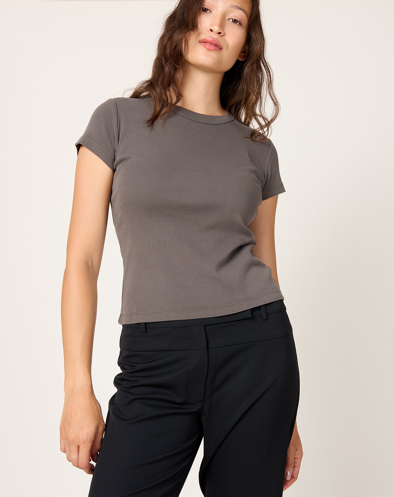 St. Agni Organic Cotton Baby Tee in Khaki