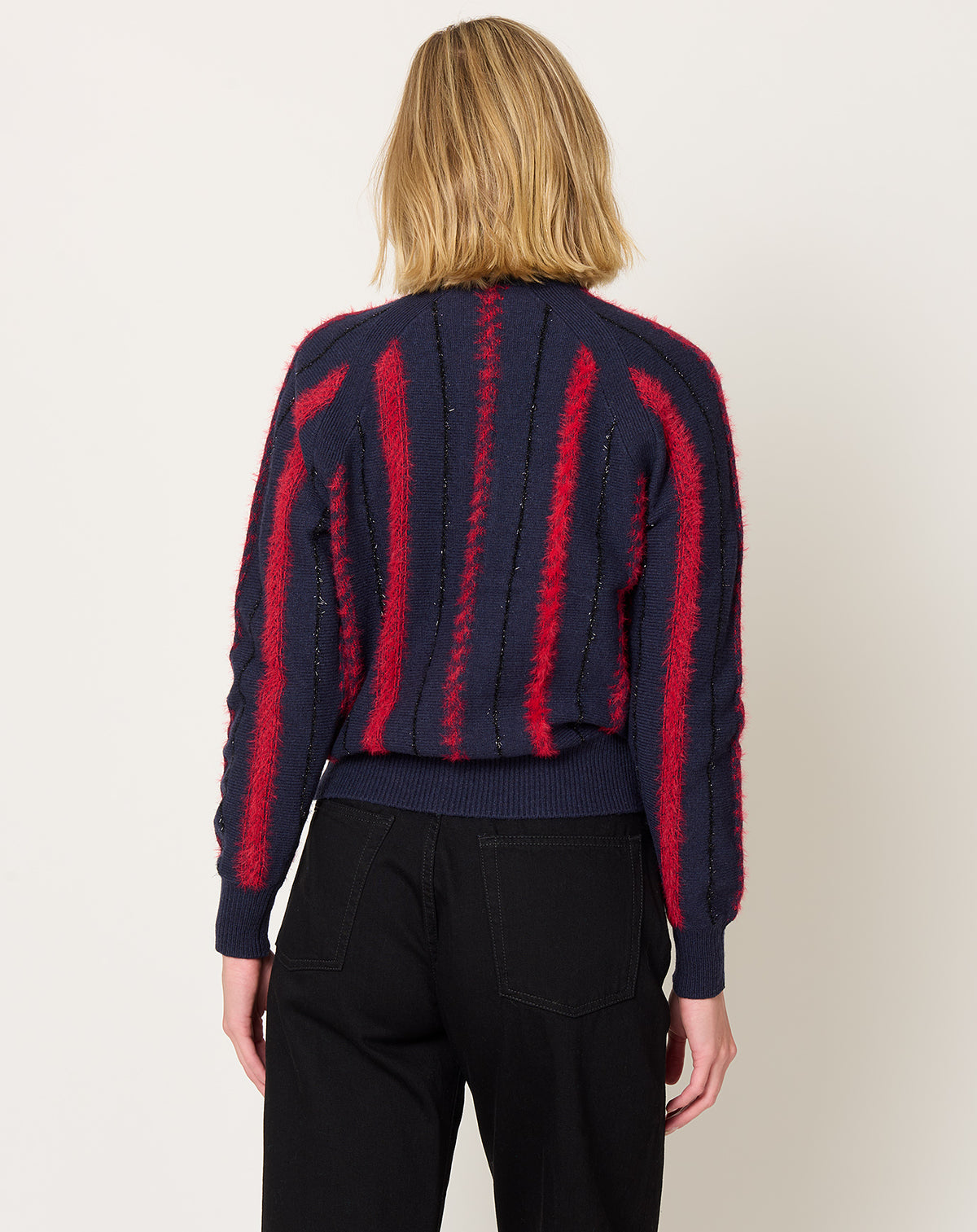 Stripe Knit Cardigan in Navy | TOGA Archives | Covet + Lou | Covet 