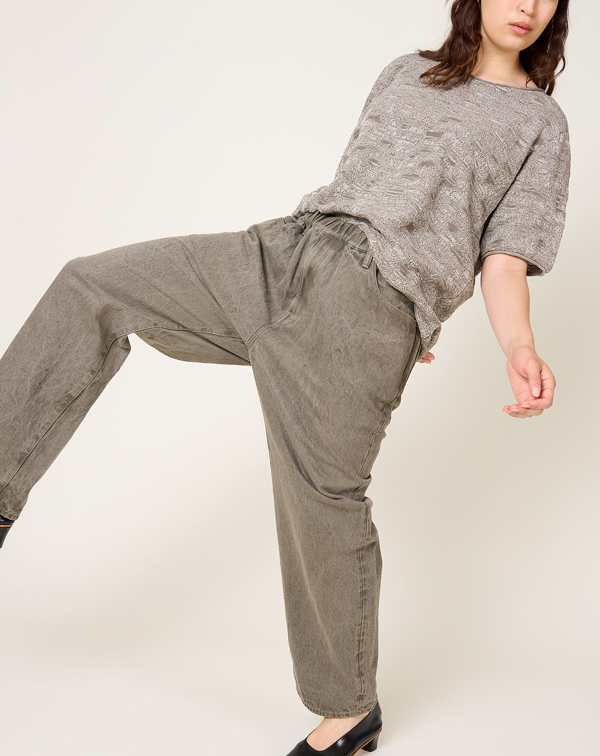 5 Pocket Straight Pants in Mugwort | Yoko Sakamoto | Covet + Lou 