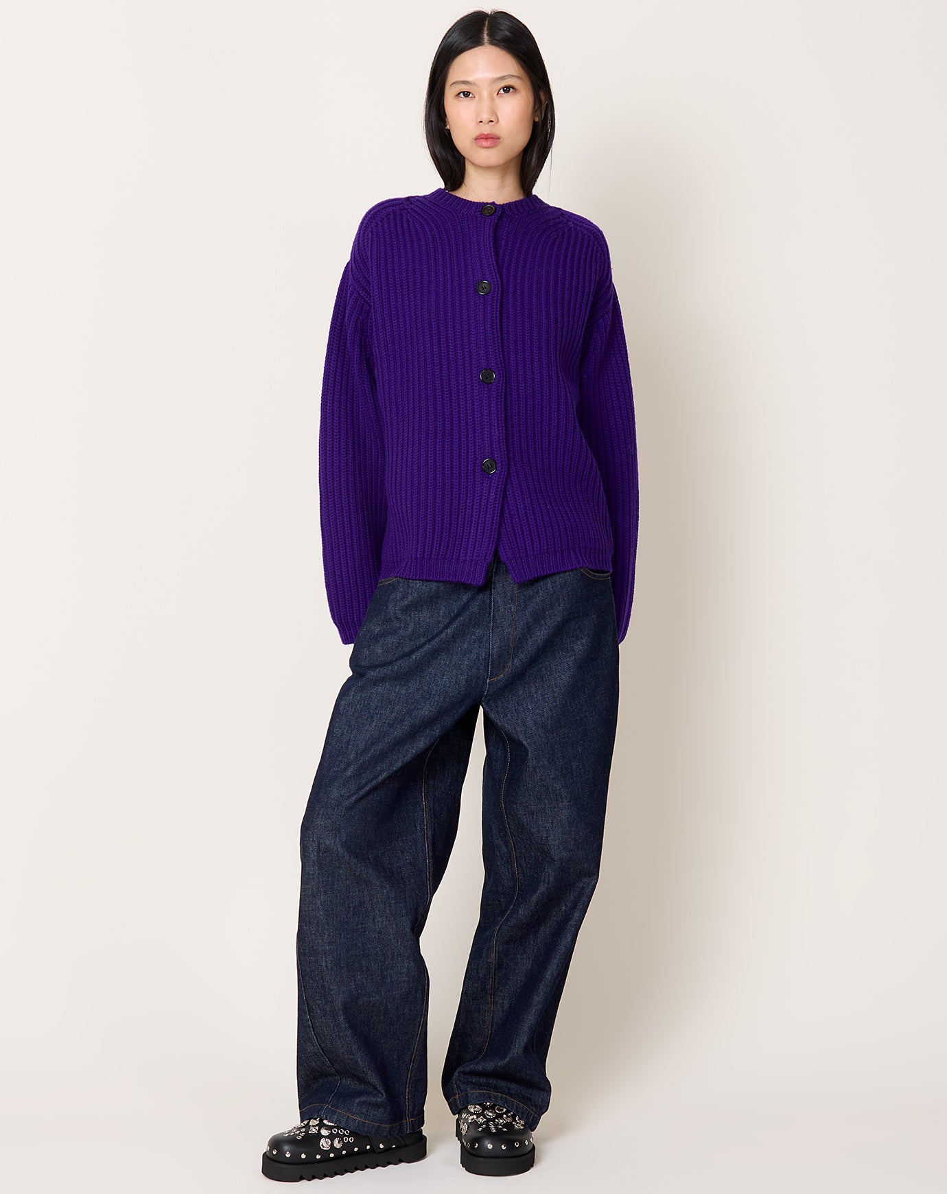 Zankov Masha Cardigan in Violet