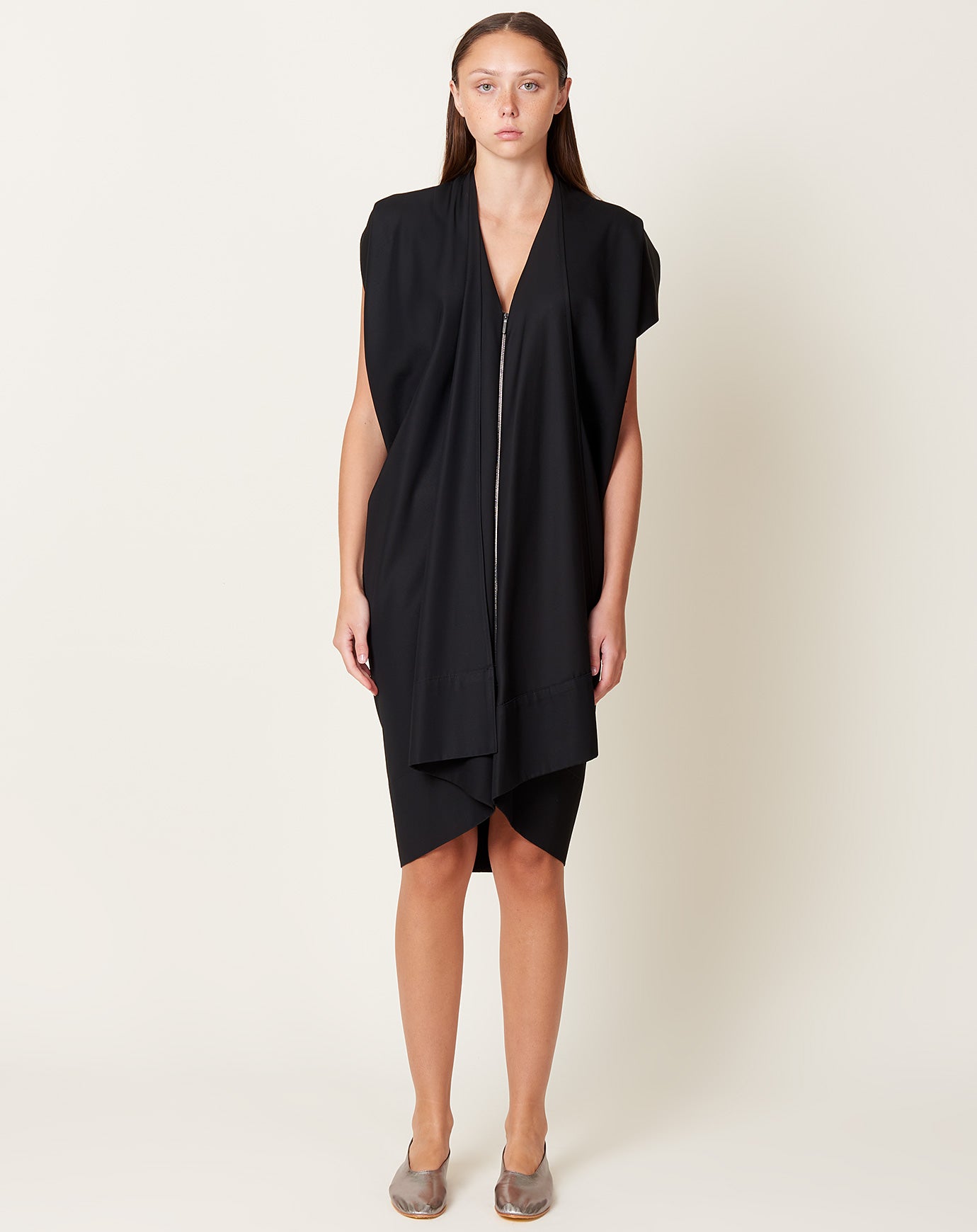 Zero + Maria Cornejo Foil Dress in Black