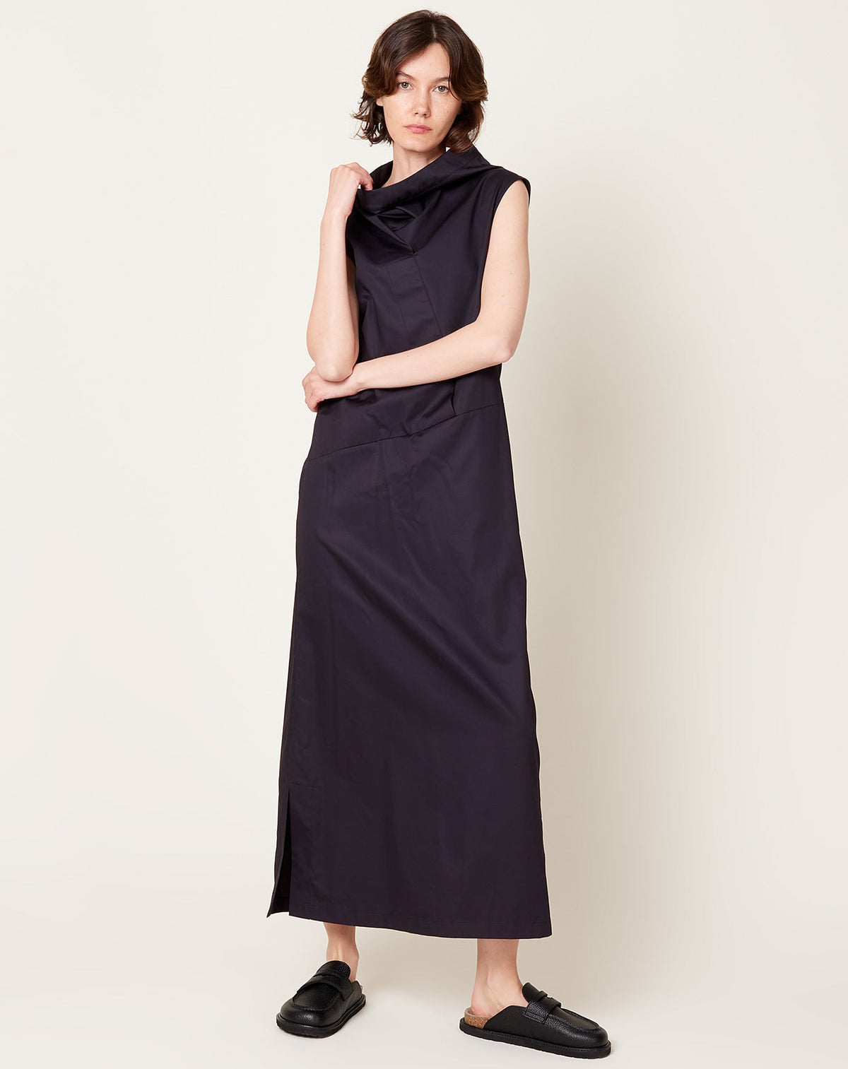 Long Fold Dress in Black | Zero + Maria Cornejo