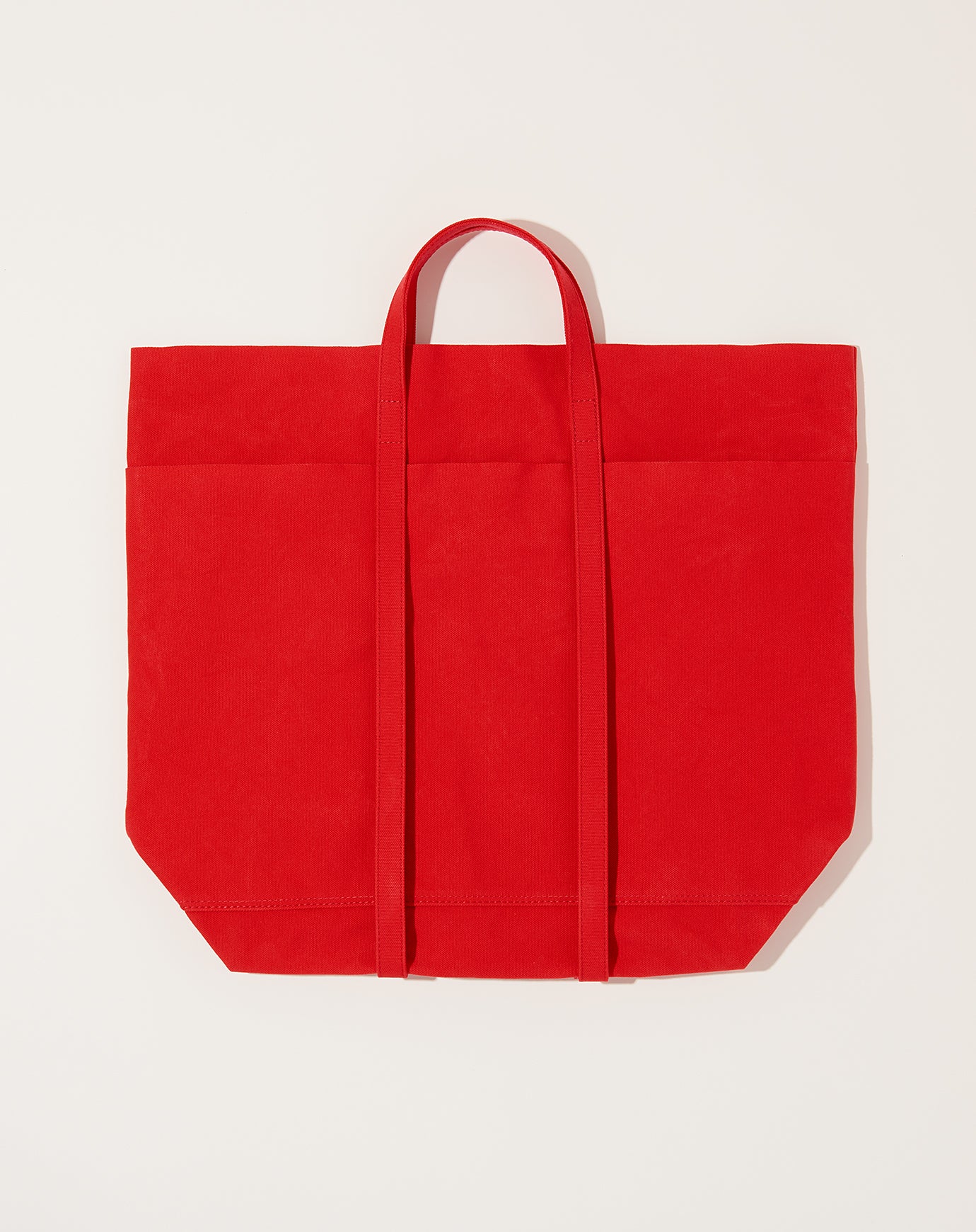 Amiacalva Washed Canvas 6 Pocket Tall Tote in Red