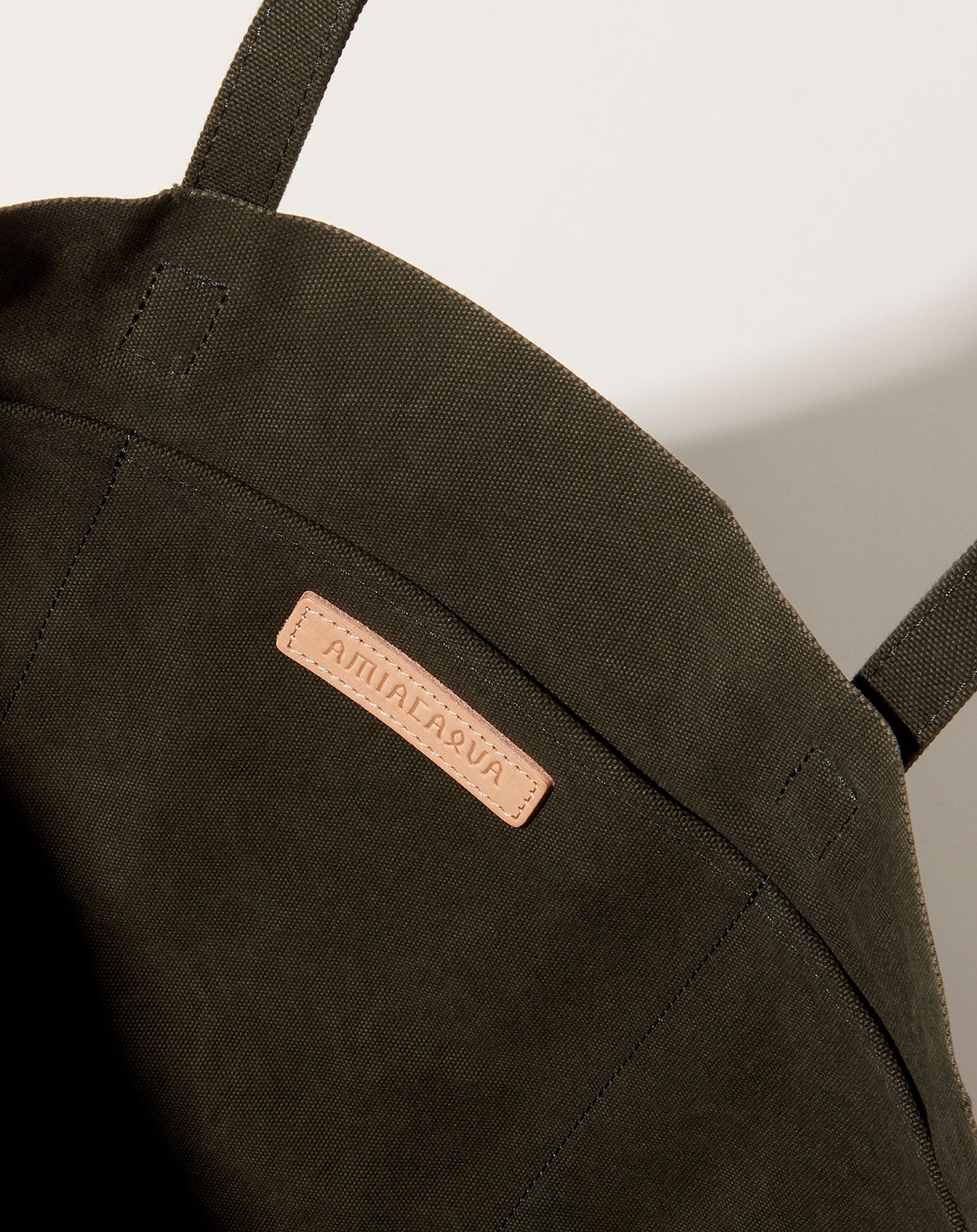 Amiacalva Washed Canvas 6 Pocket Large Tote in Olive