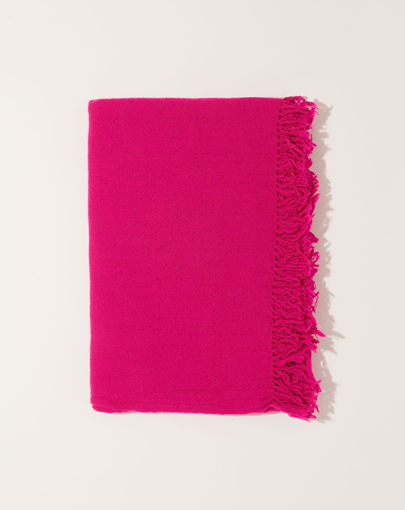 Auntie Oti Gauze Wool Throw in Fuschia