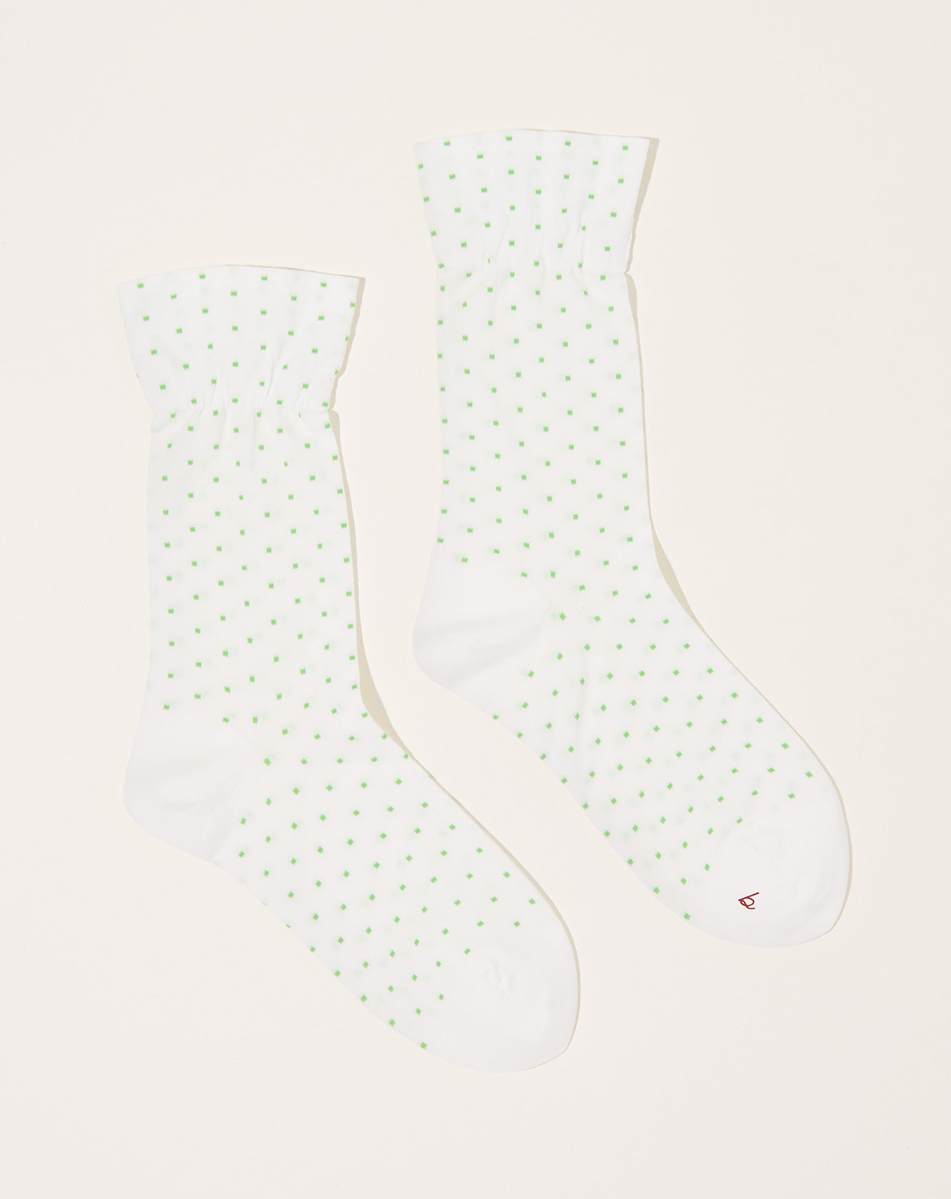 Babaco Pin Dot Socks in White