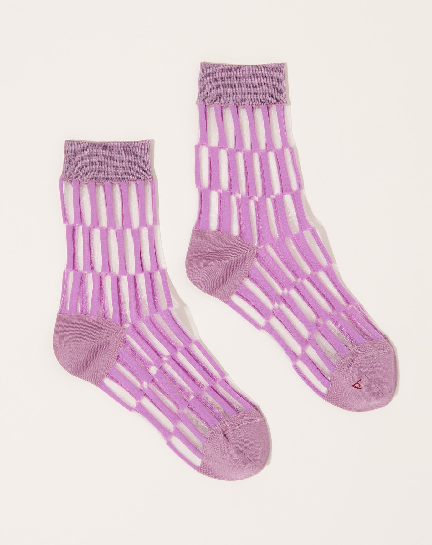 Babaco Transparent Stripe Socks in Lavender