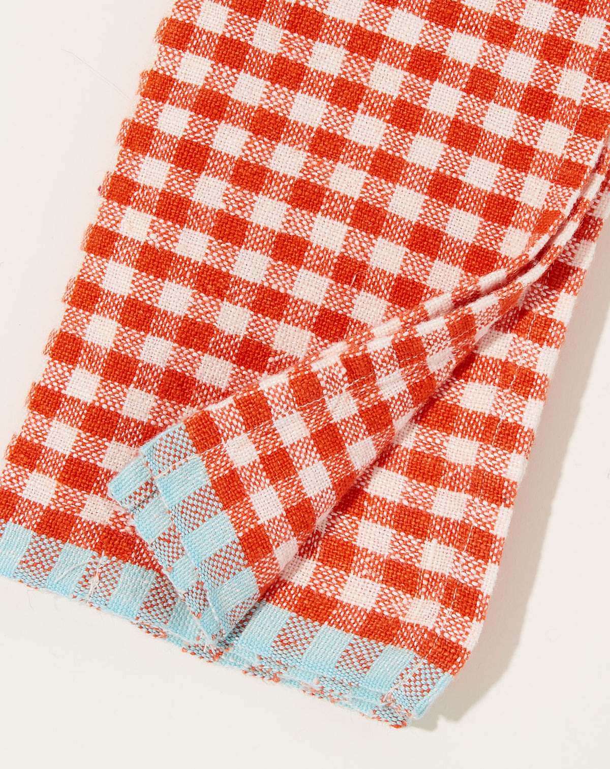 Caravan Gingham Towels - Set of 2 - Lime/Aqua