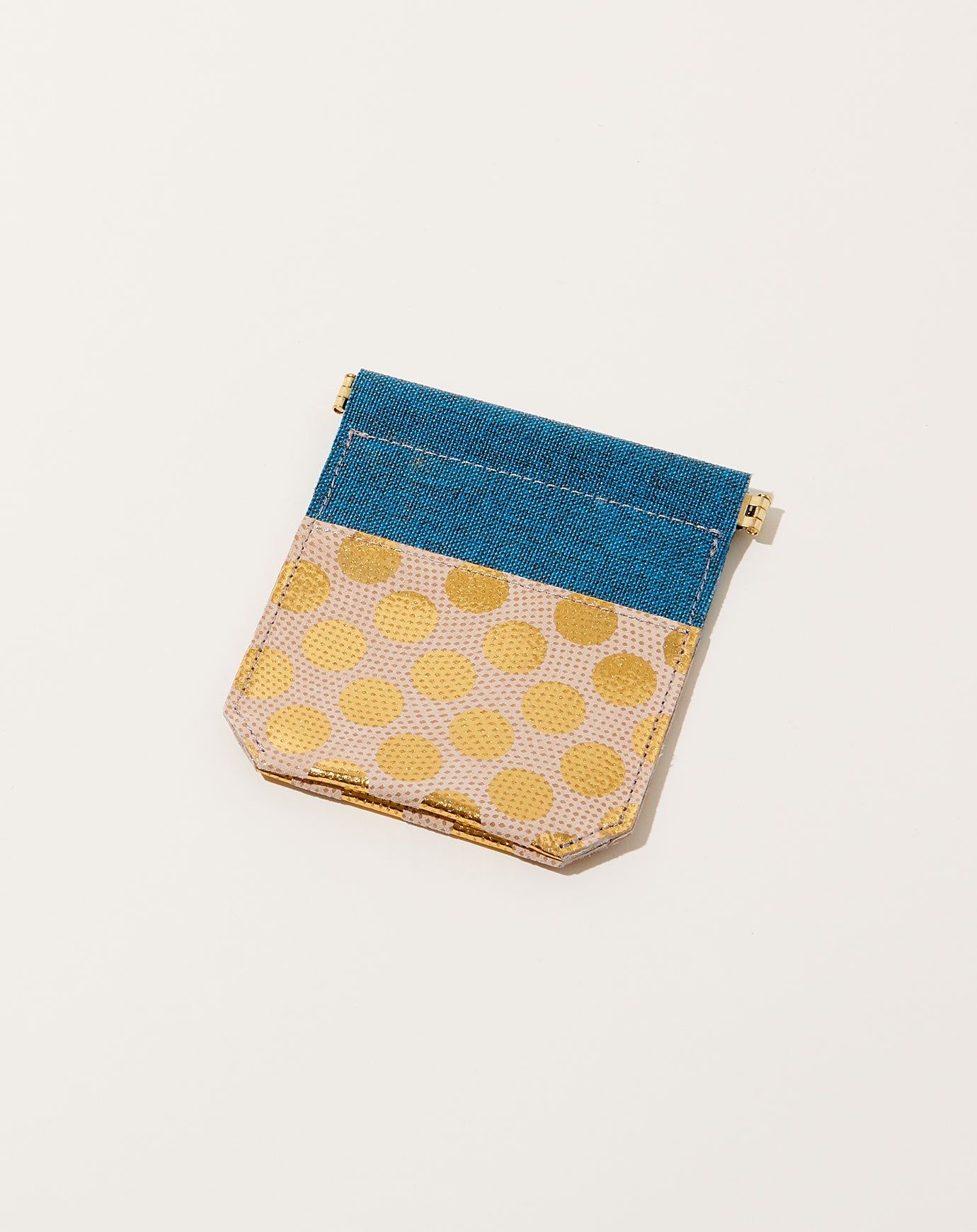 Carmine Ecology Leather Mini Pouch in Gold