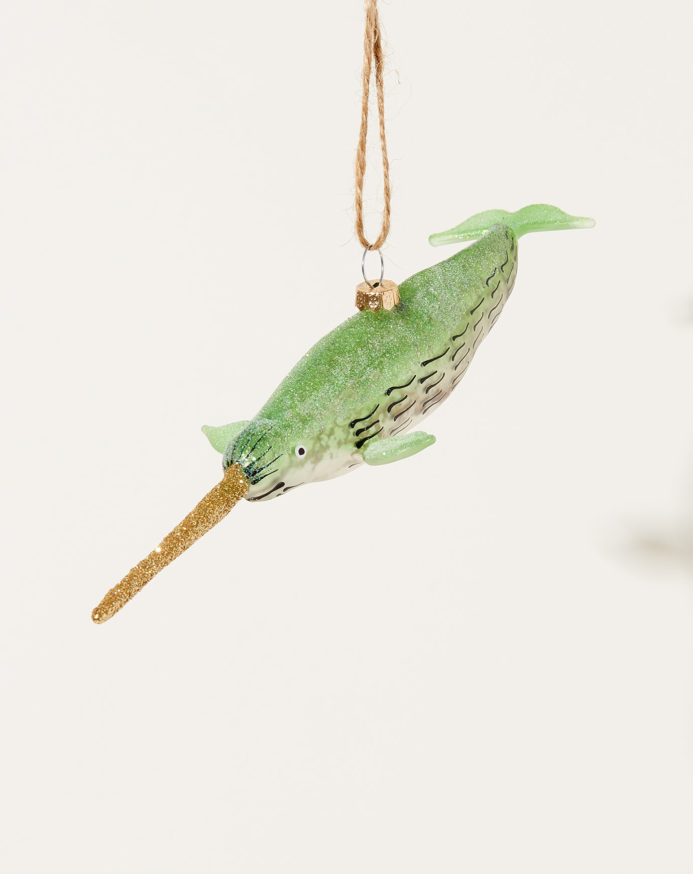 Cody Foster Narwhal Ornament in Green