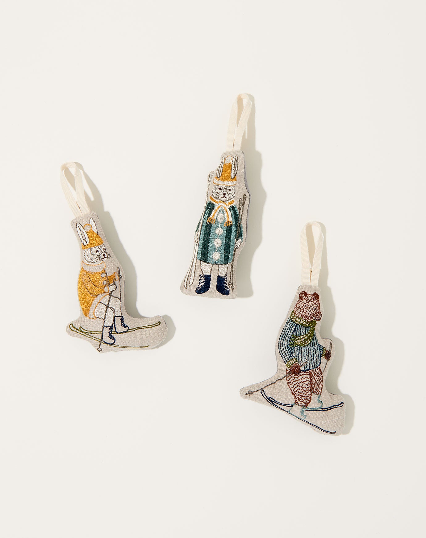 Coral & Tusk Sloped Bunny Ornament